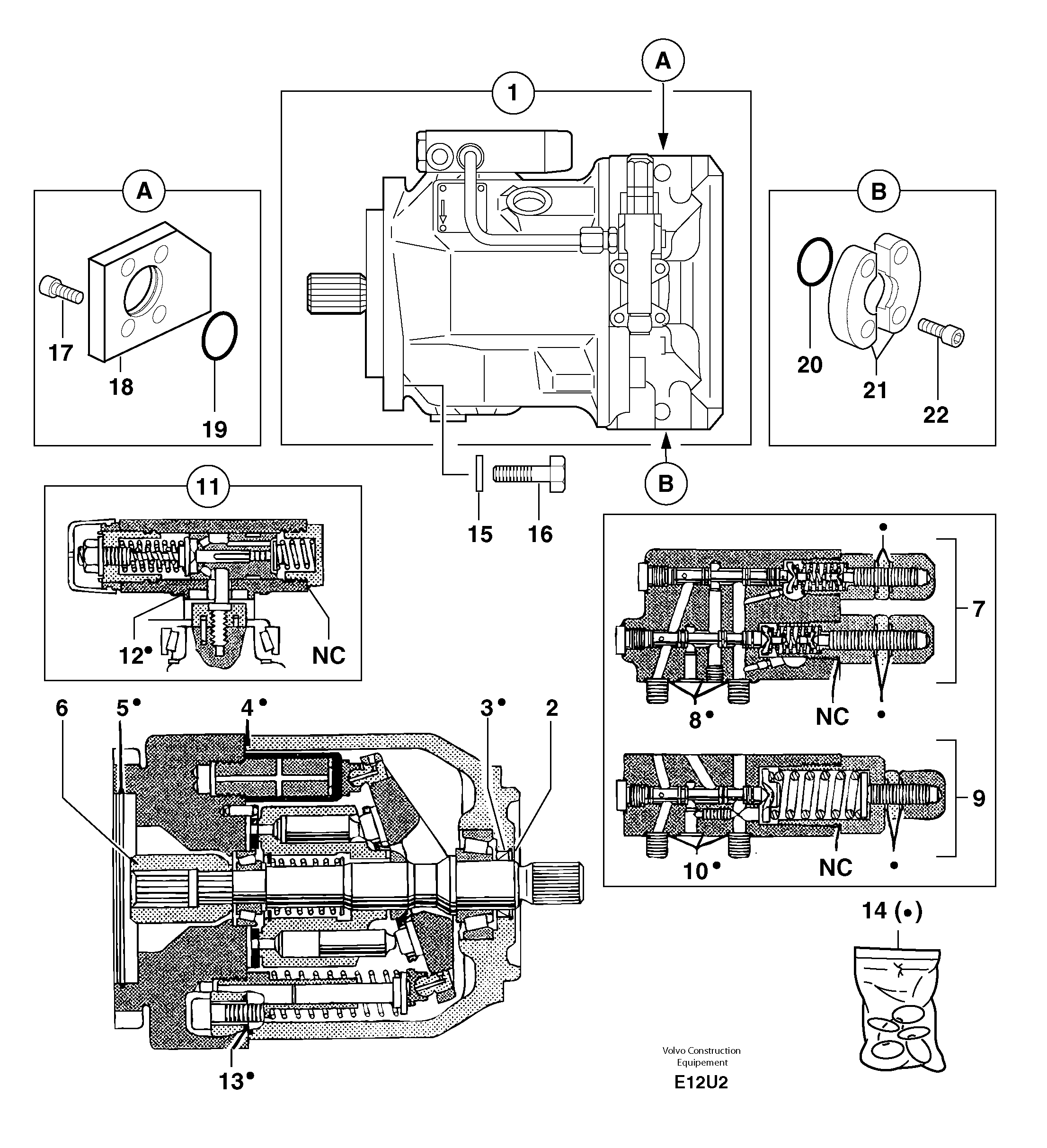 Hydraulic pump — volvo parts diagram
