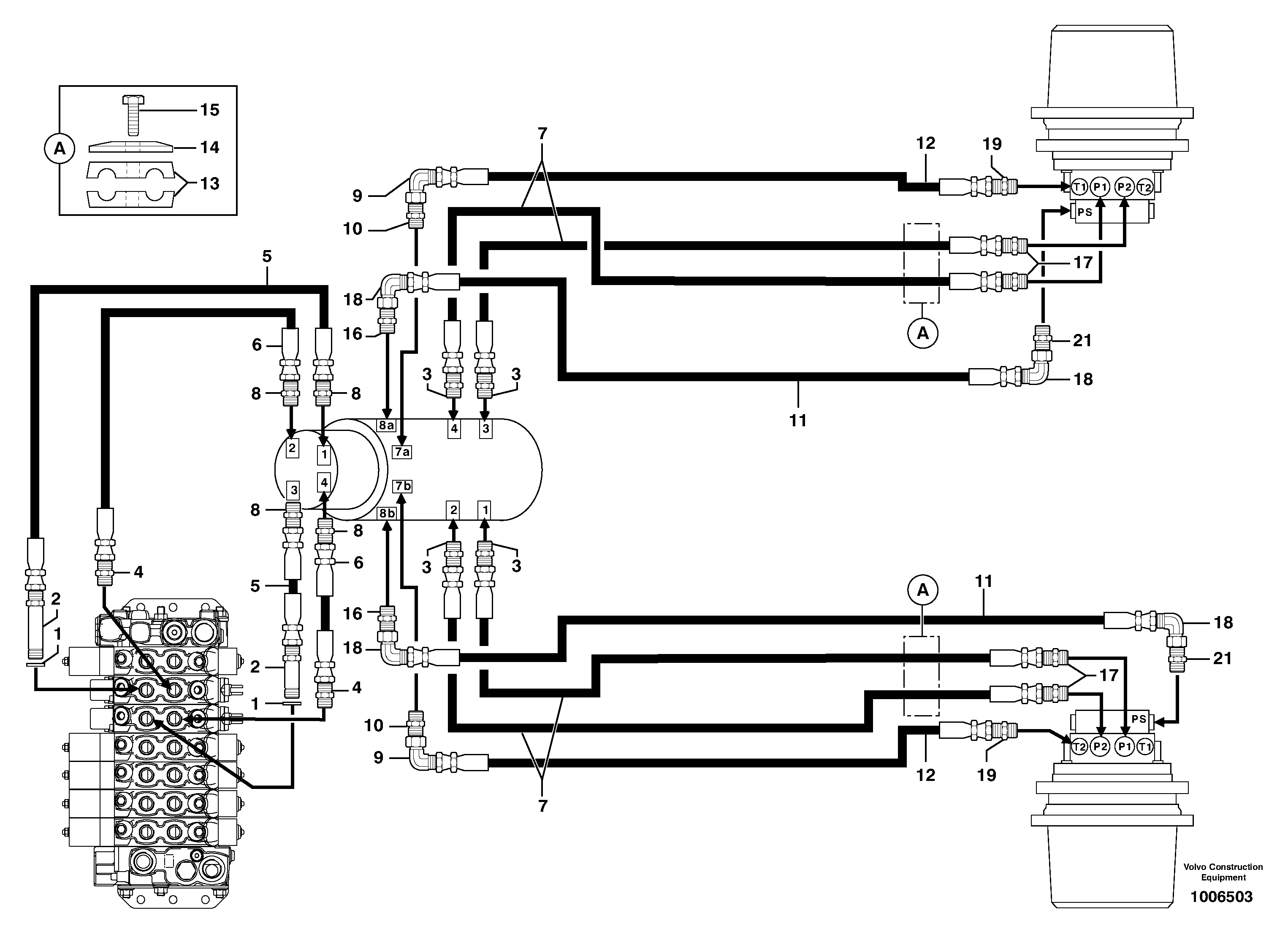 Hydr. circuit. ( travelling ) — volvo parts diagram