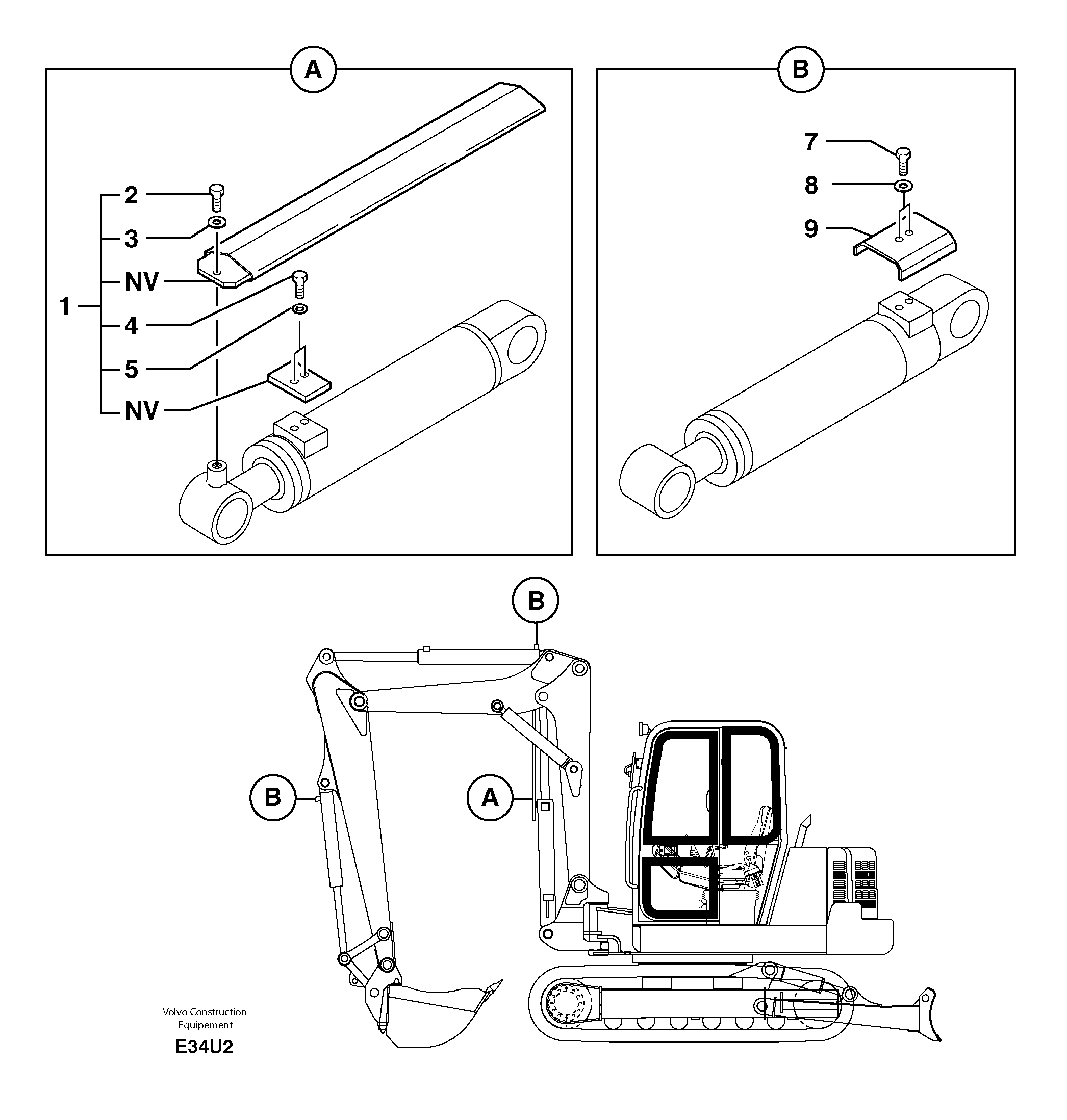 Cylinder rod protection — volvo parts diagram