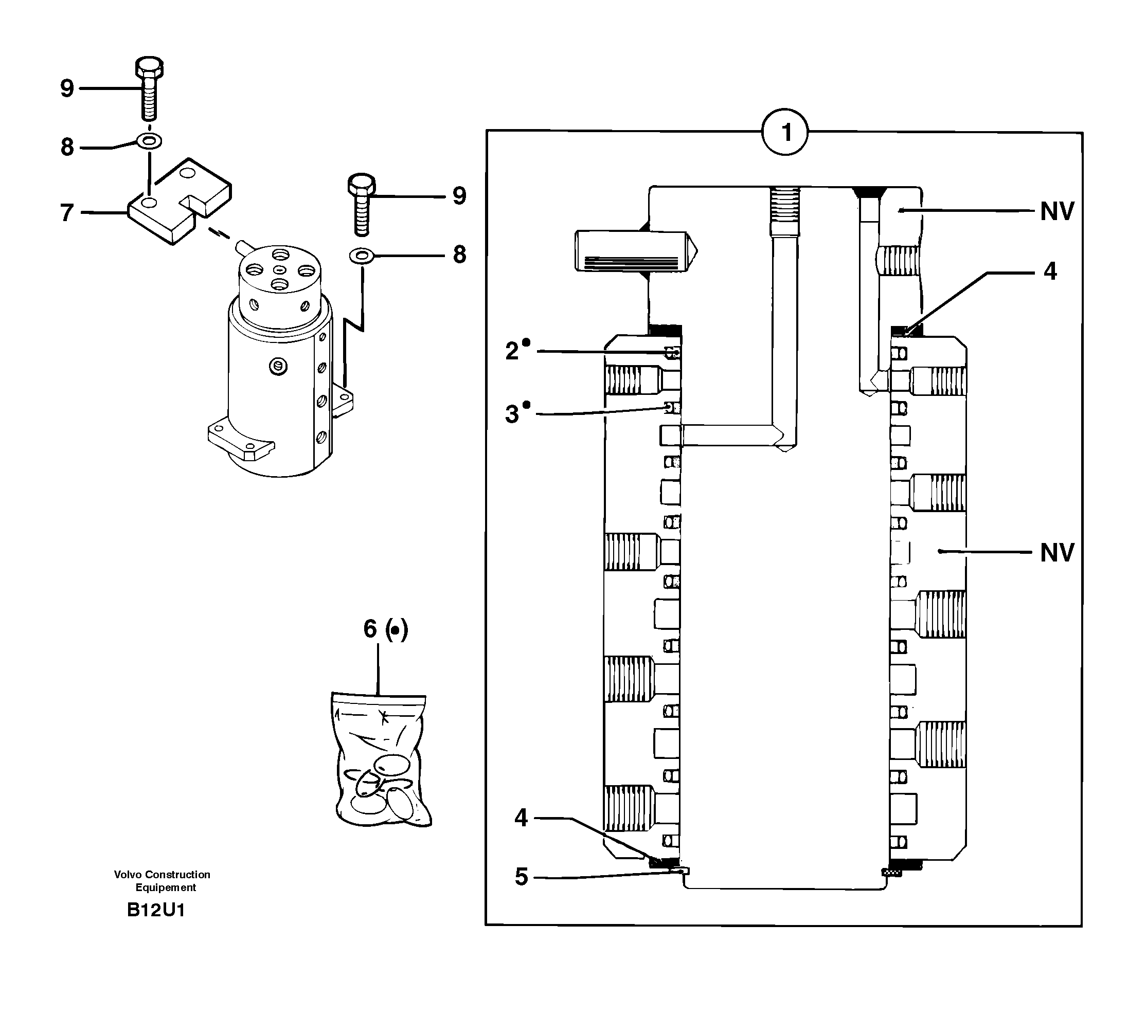 Swivel joint — volvo parts diagram
