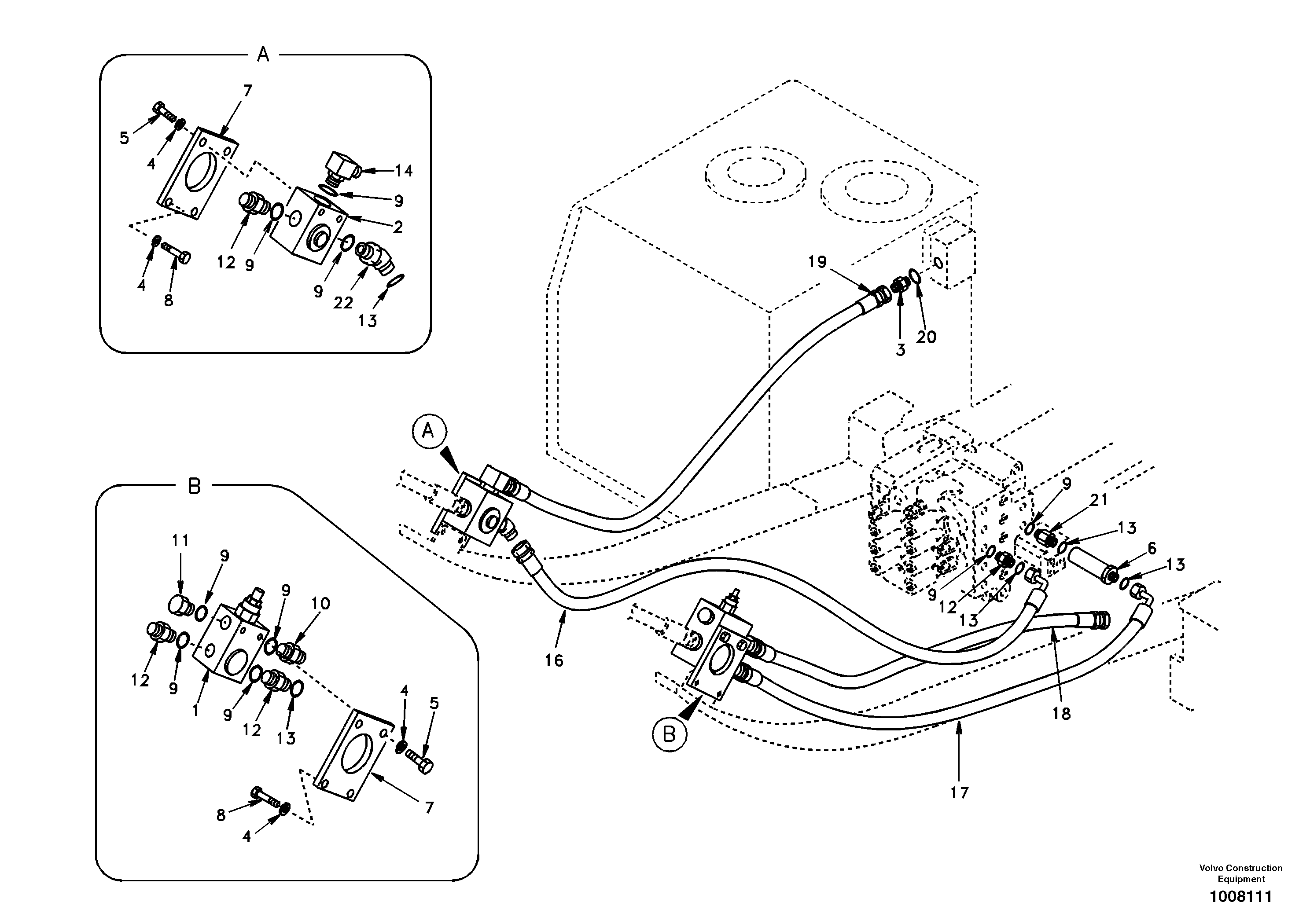 Working hydraulic, hammer and shear for upper — volvo parts diagram