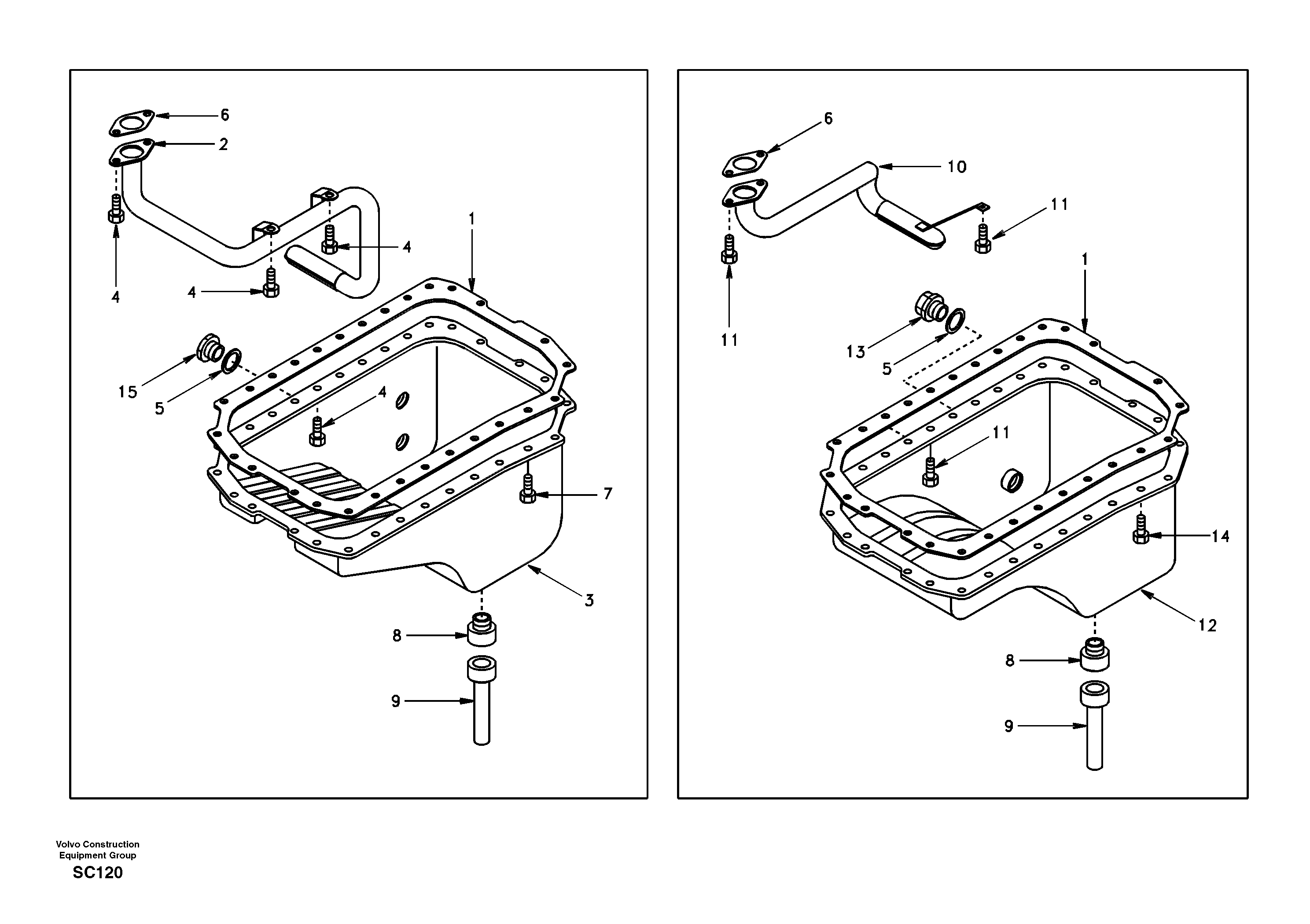 Oil sump — volvo parts diagram