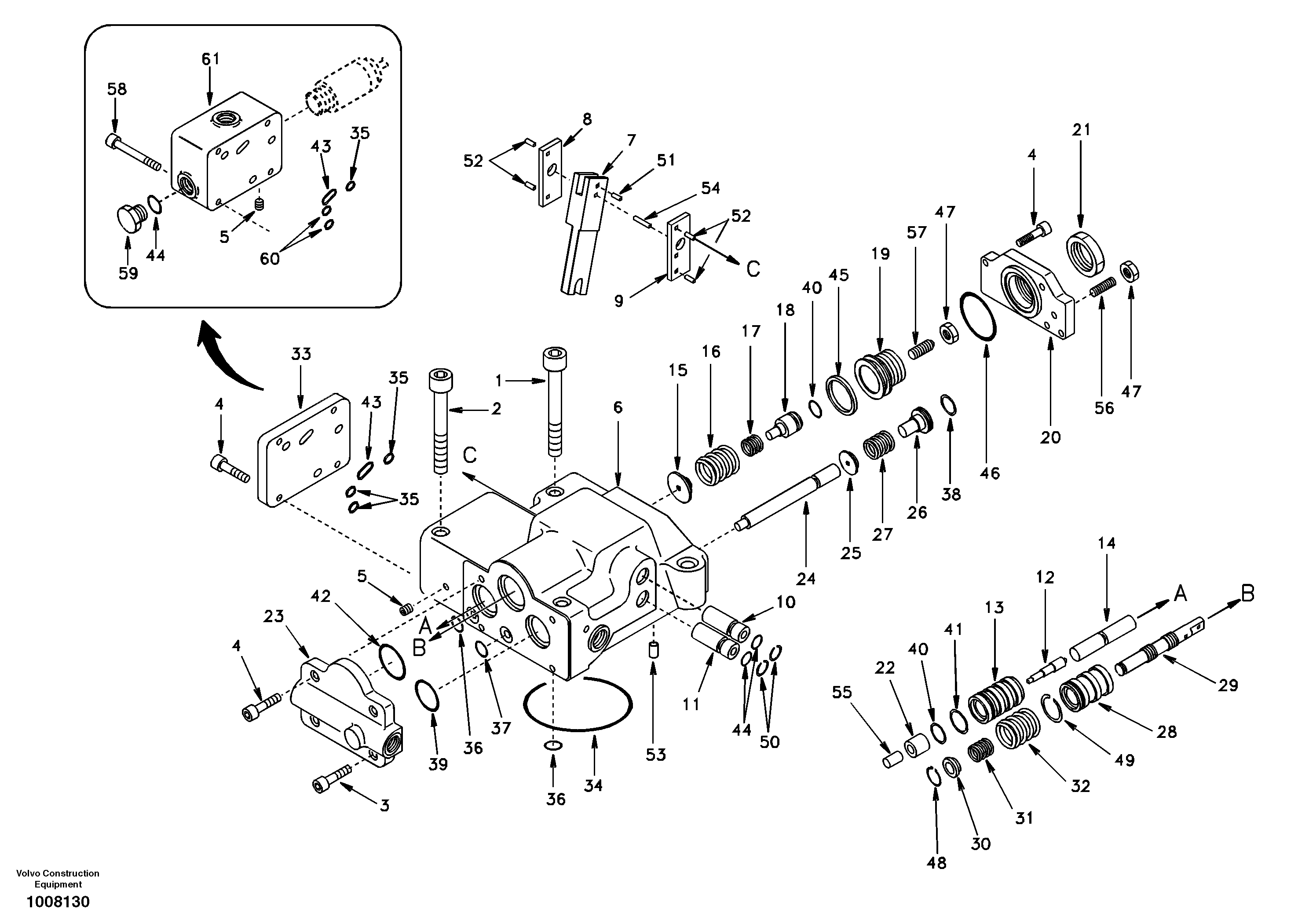 Regulator, hydraulic pump — volvo parts diagram