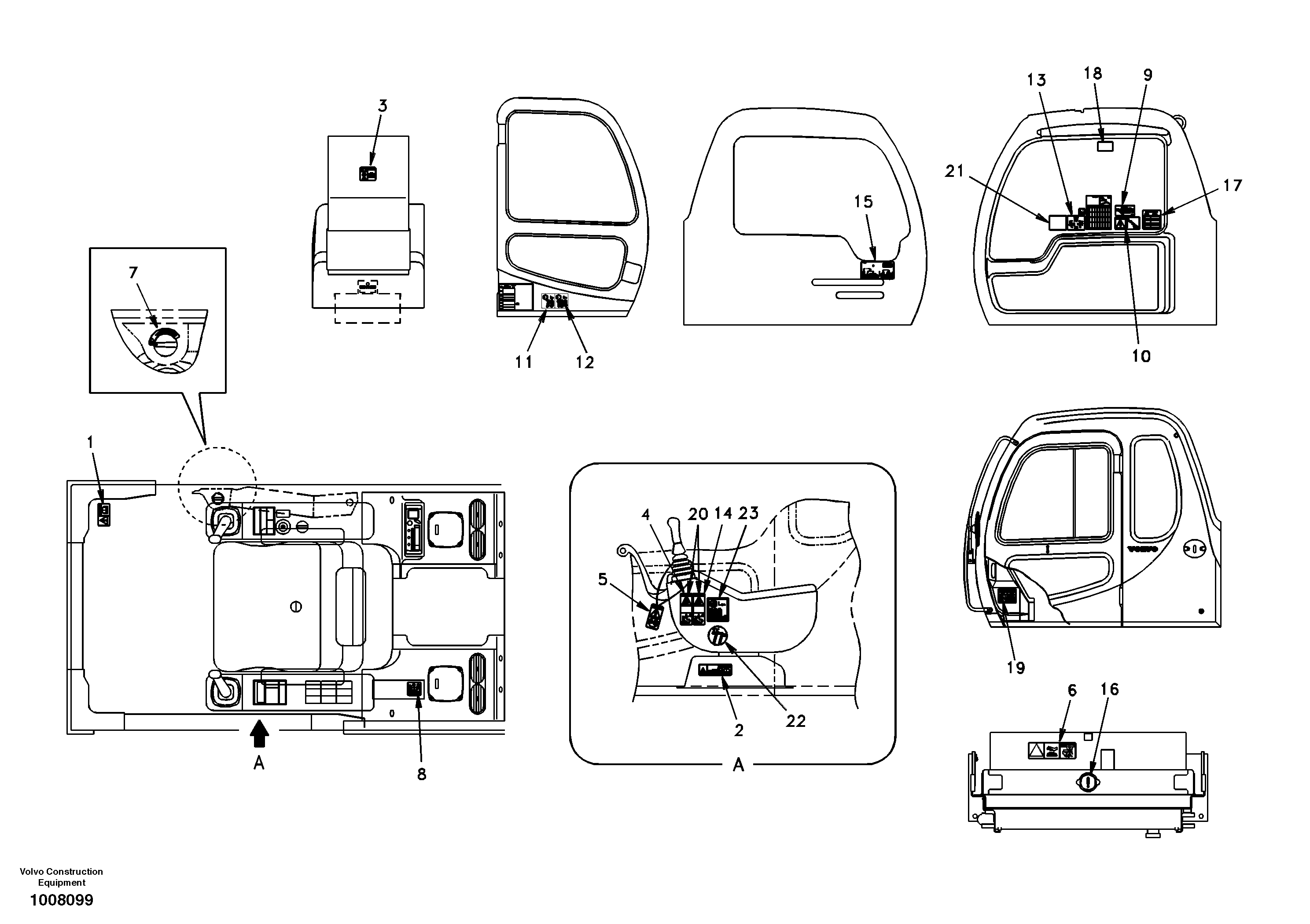 Decal, inner location — volvo parts diagram