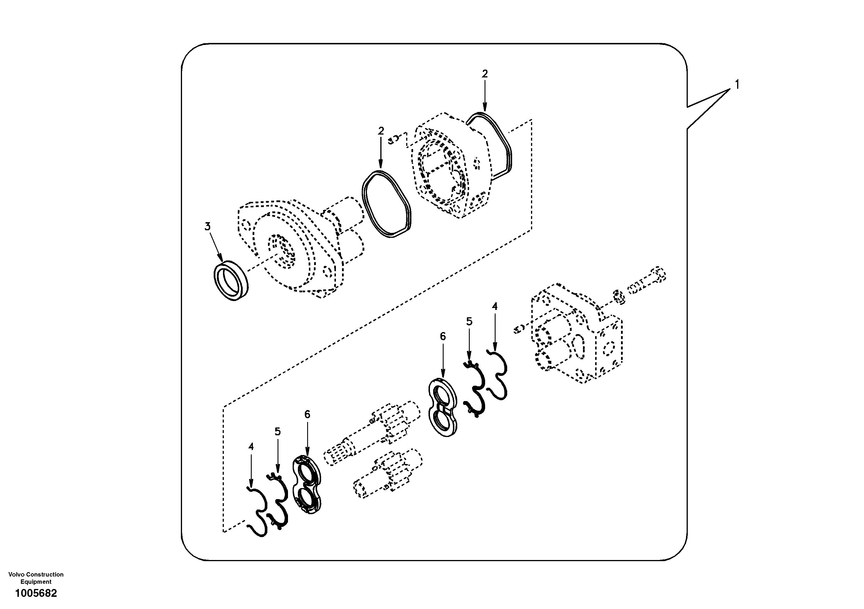 Hydraulic gear pump for quickfit and rotator — volvo parts diagram