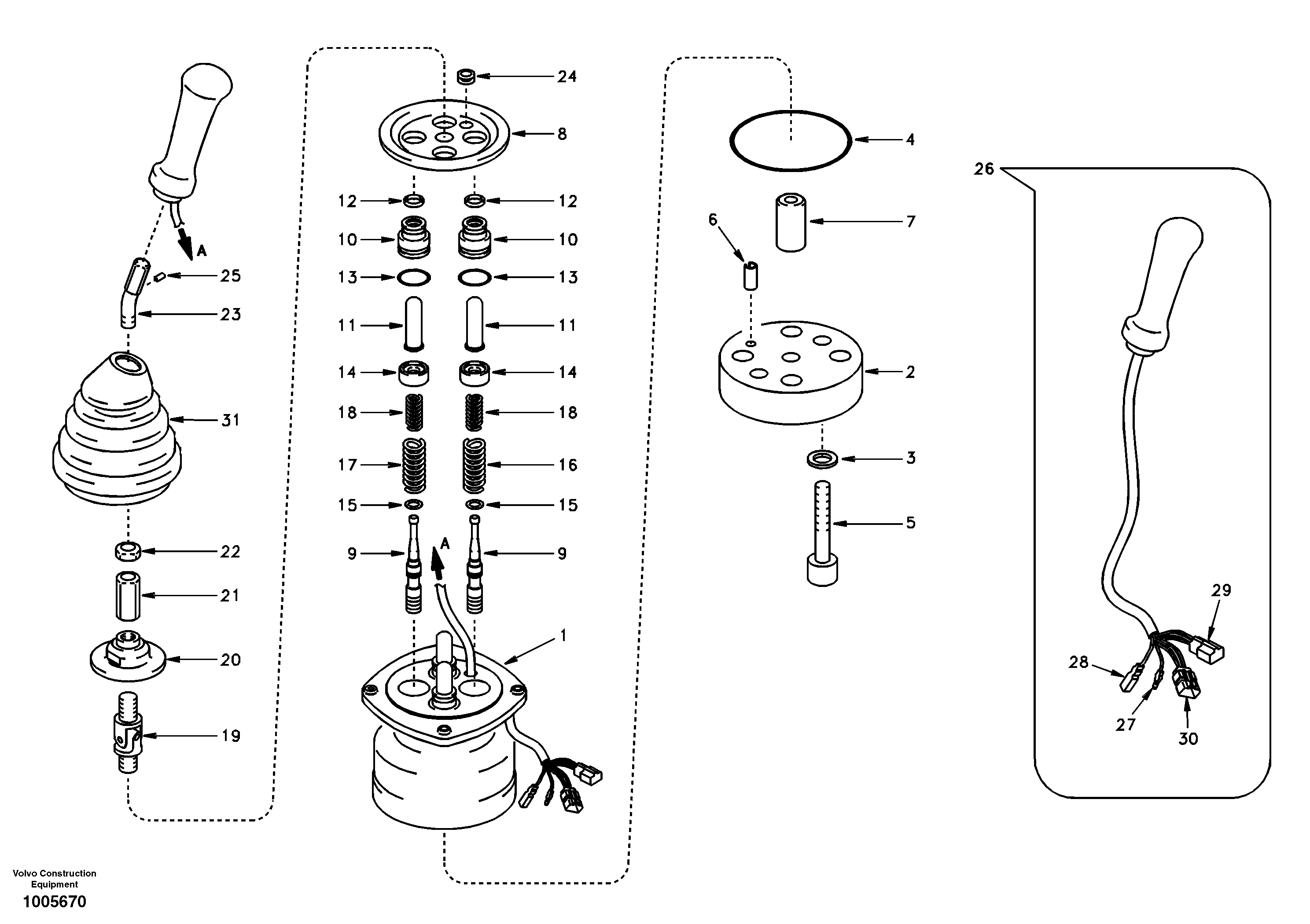 Servo system, remote control valve — volvo parts diagram
