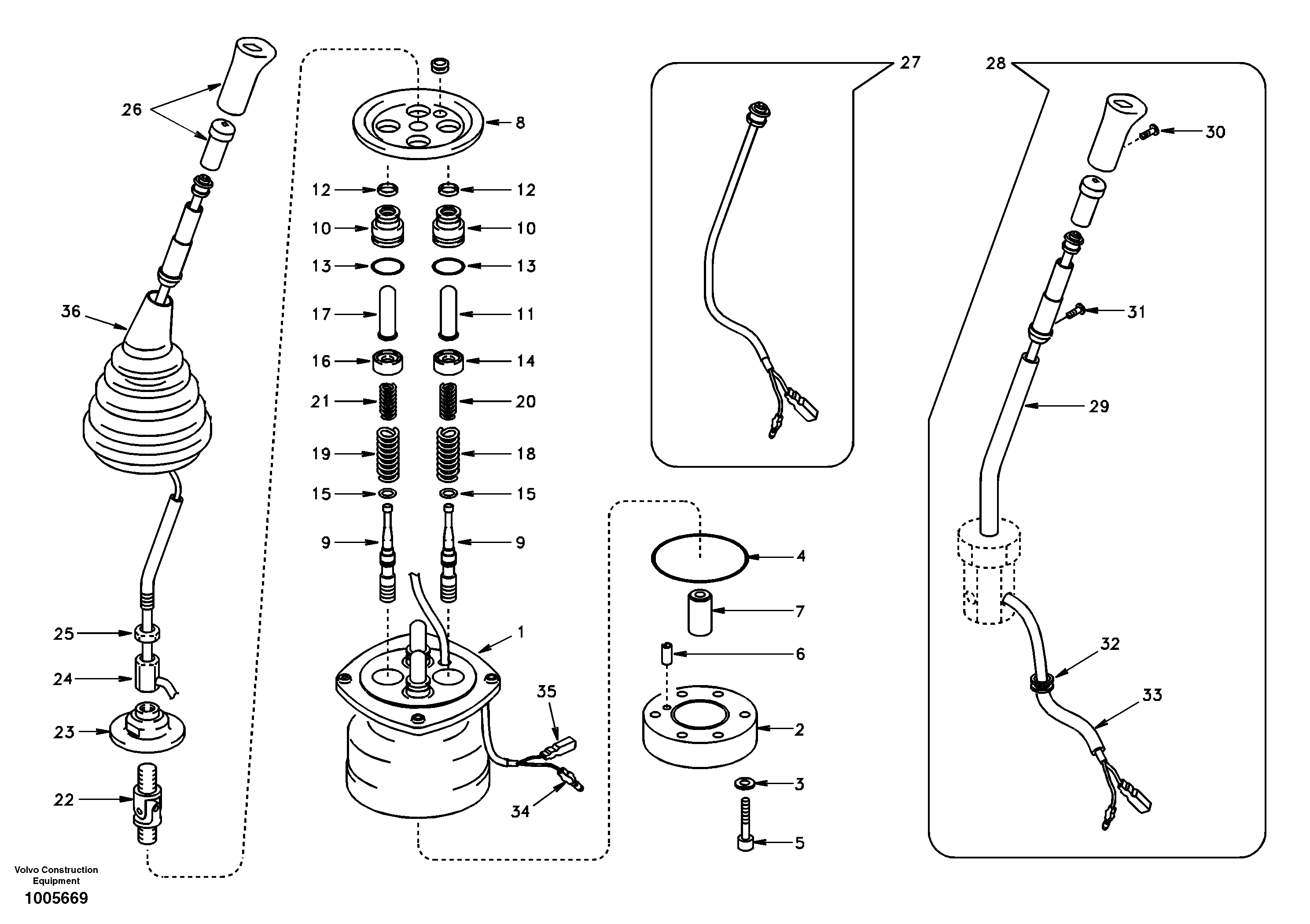 Servo system, remote control valve — volvo parts diagram