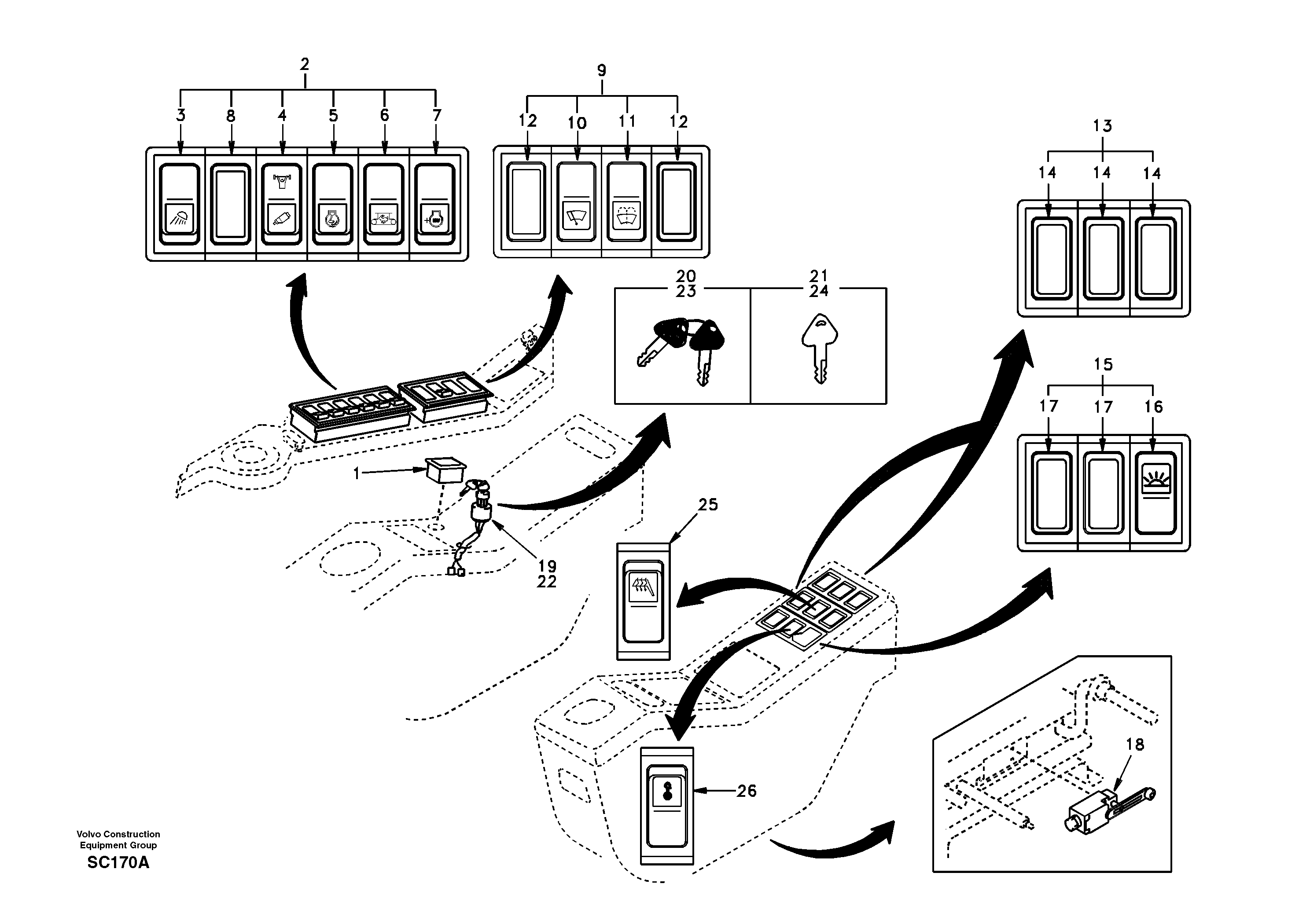 Switch — volvo parts diagram