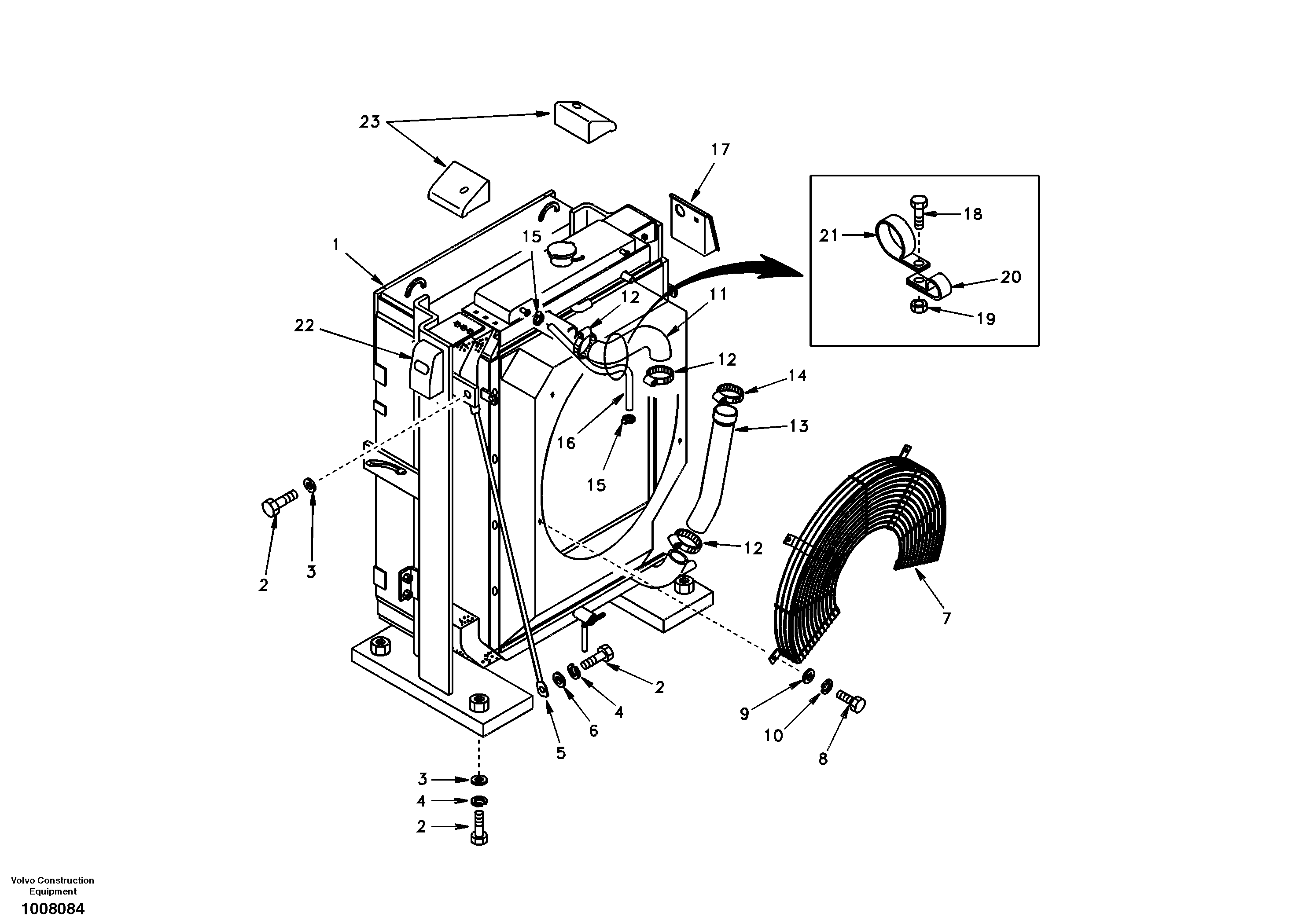 Cooling system — volvo parts diagram