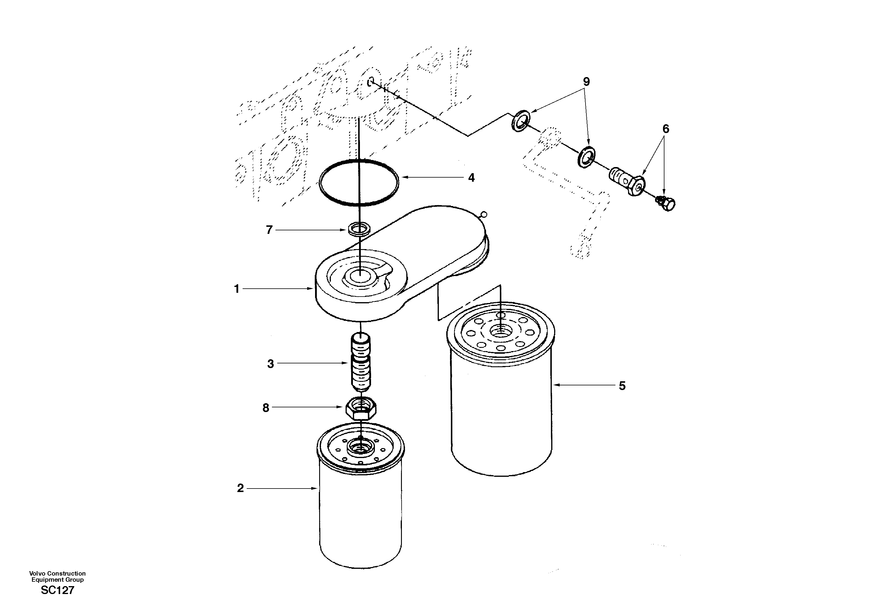 Fuel filter — volvo parts diagram