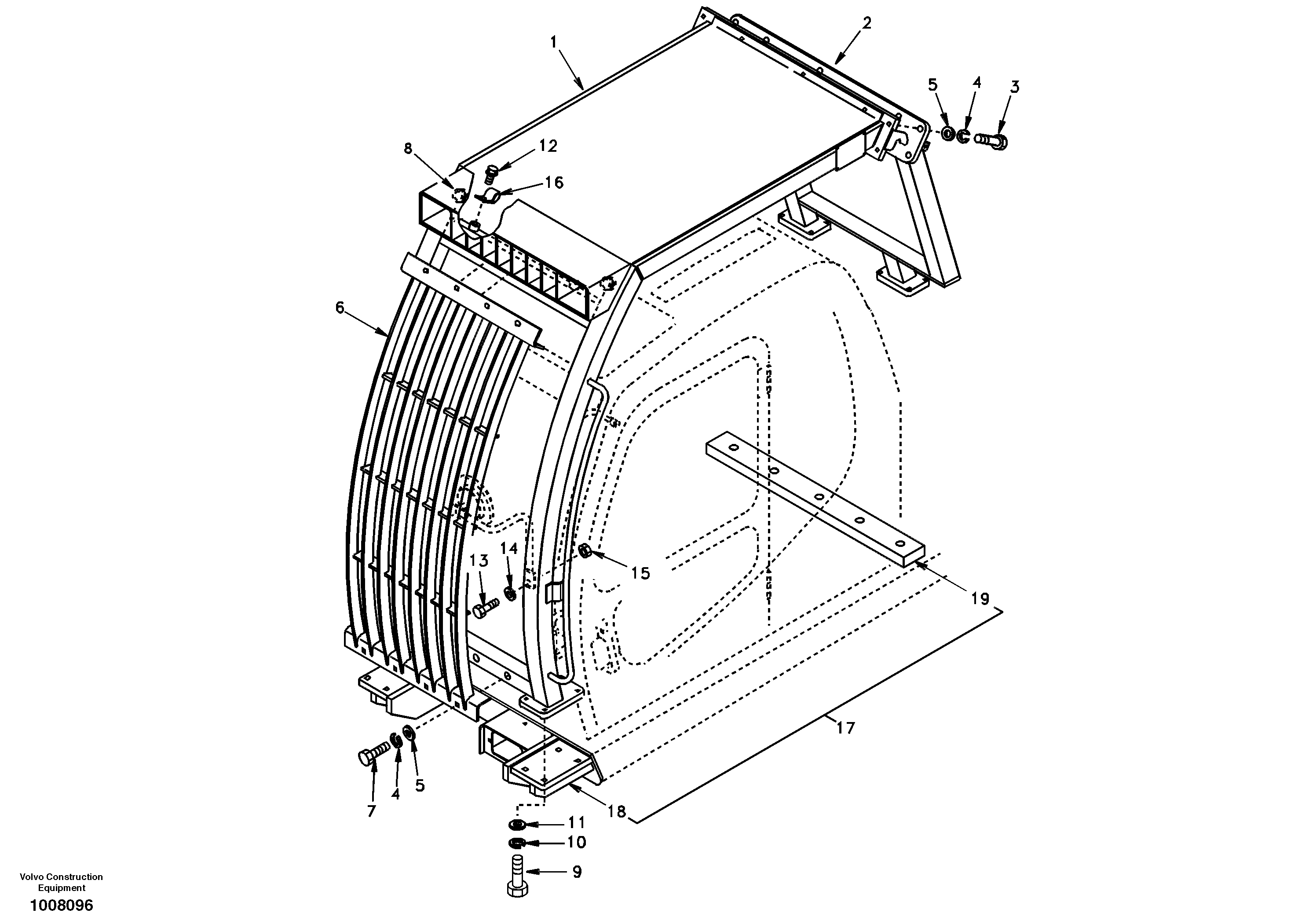 Falling object guards — volvo parts diagram