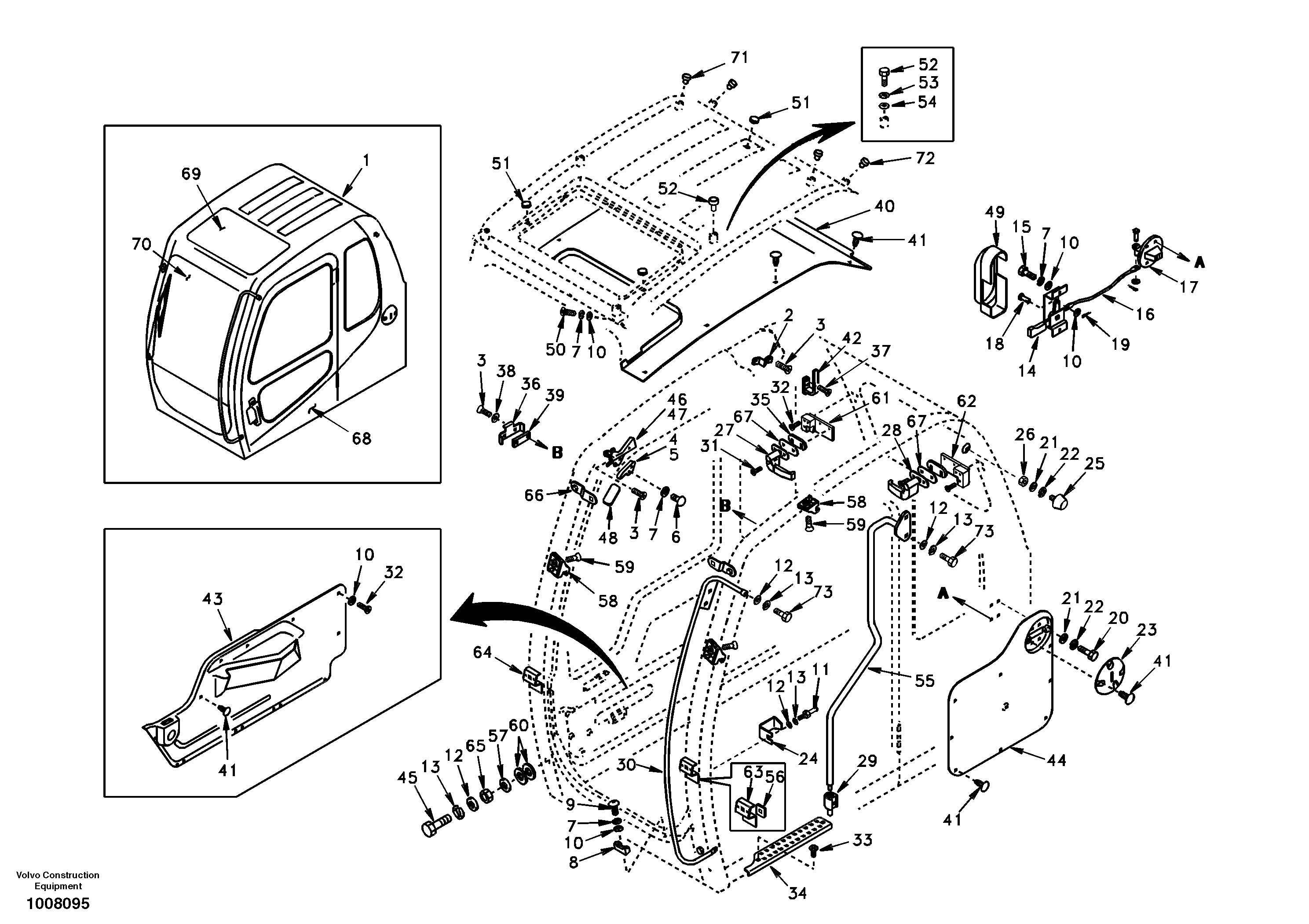 Operator's cab — volvo parts diagram