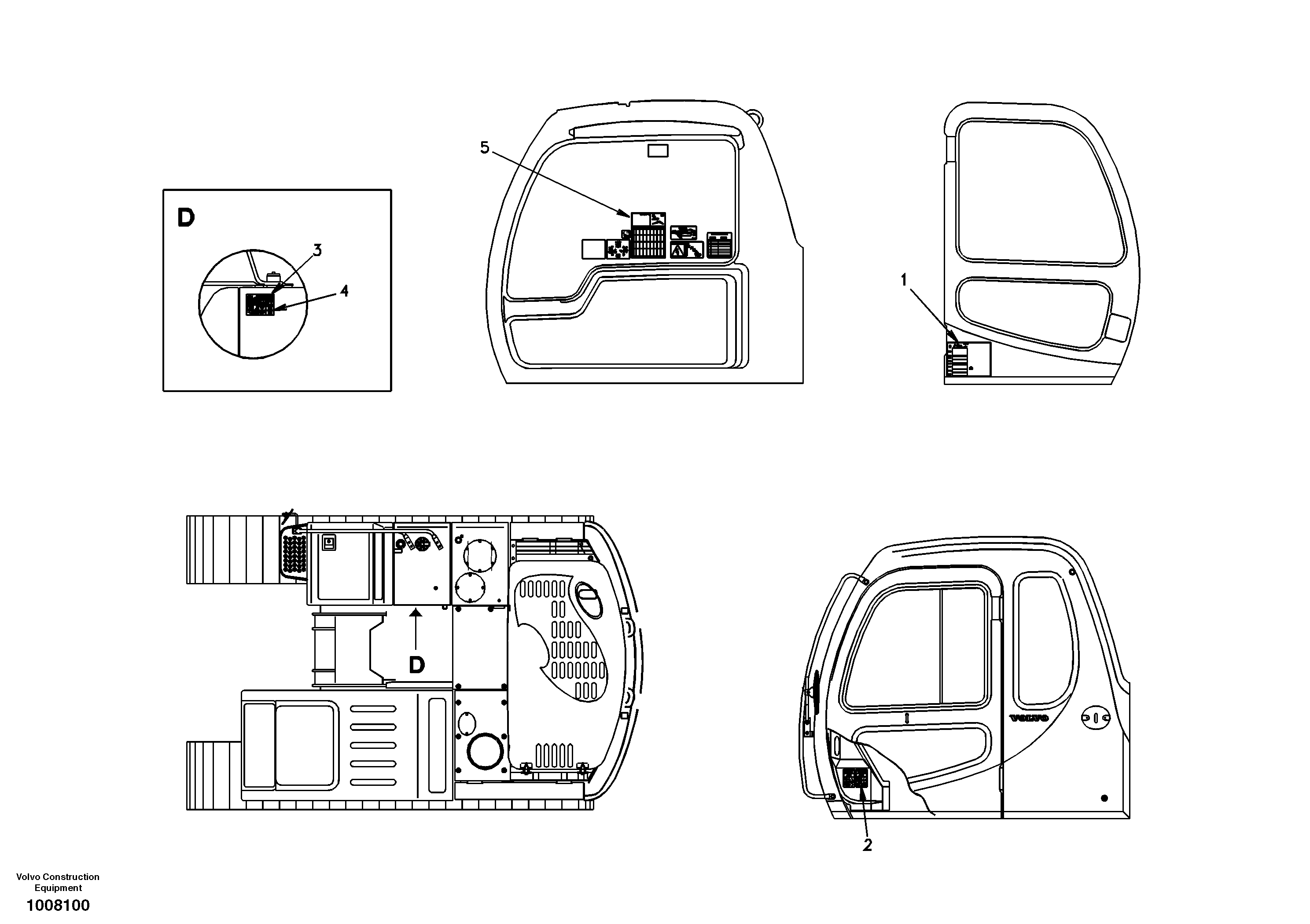 Decal, inner location — volvo parts diagram