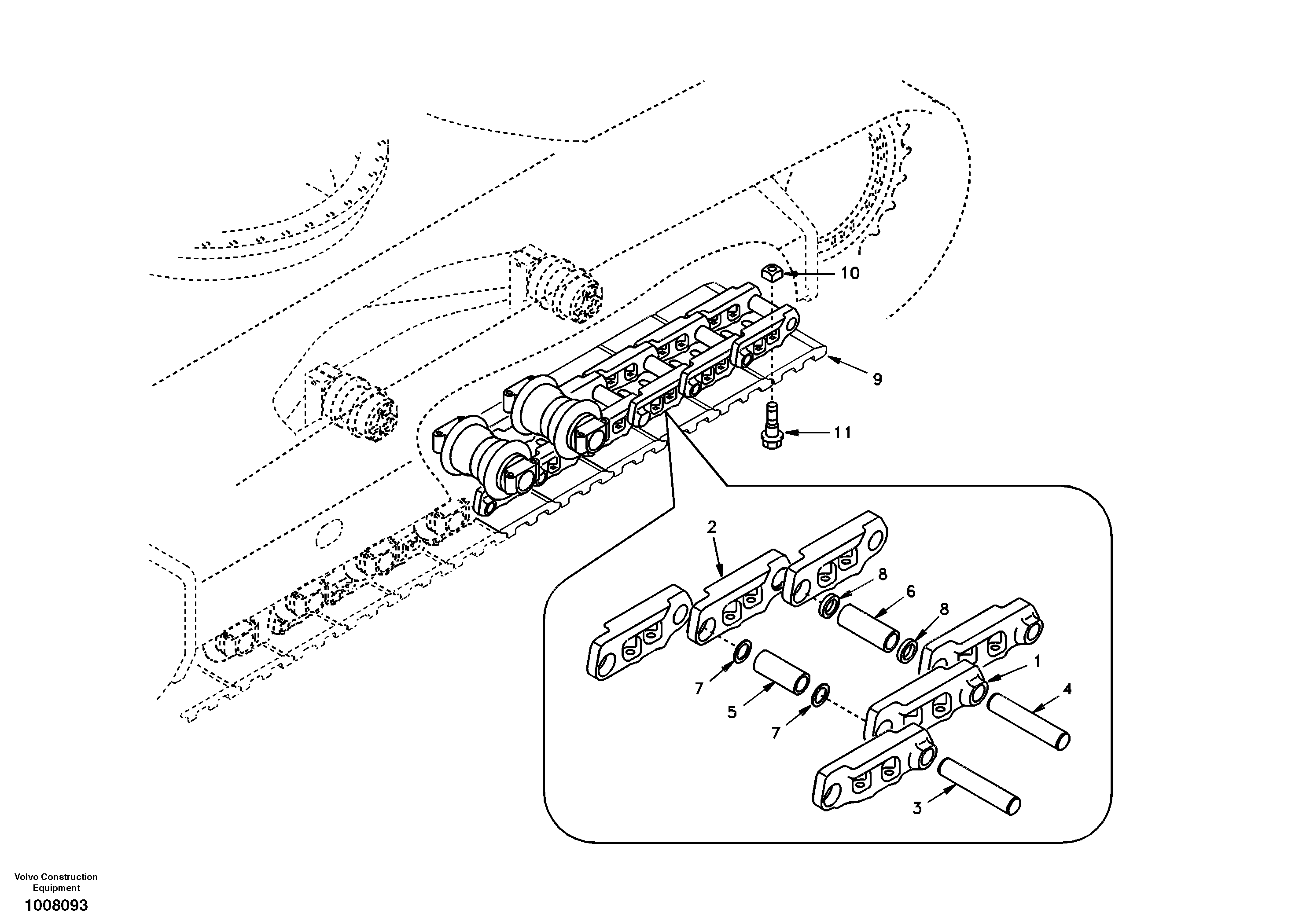 Track chain — volvo parts diagram