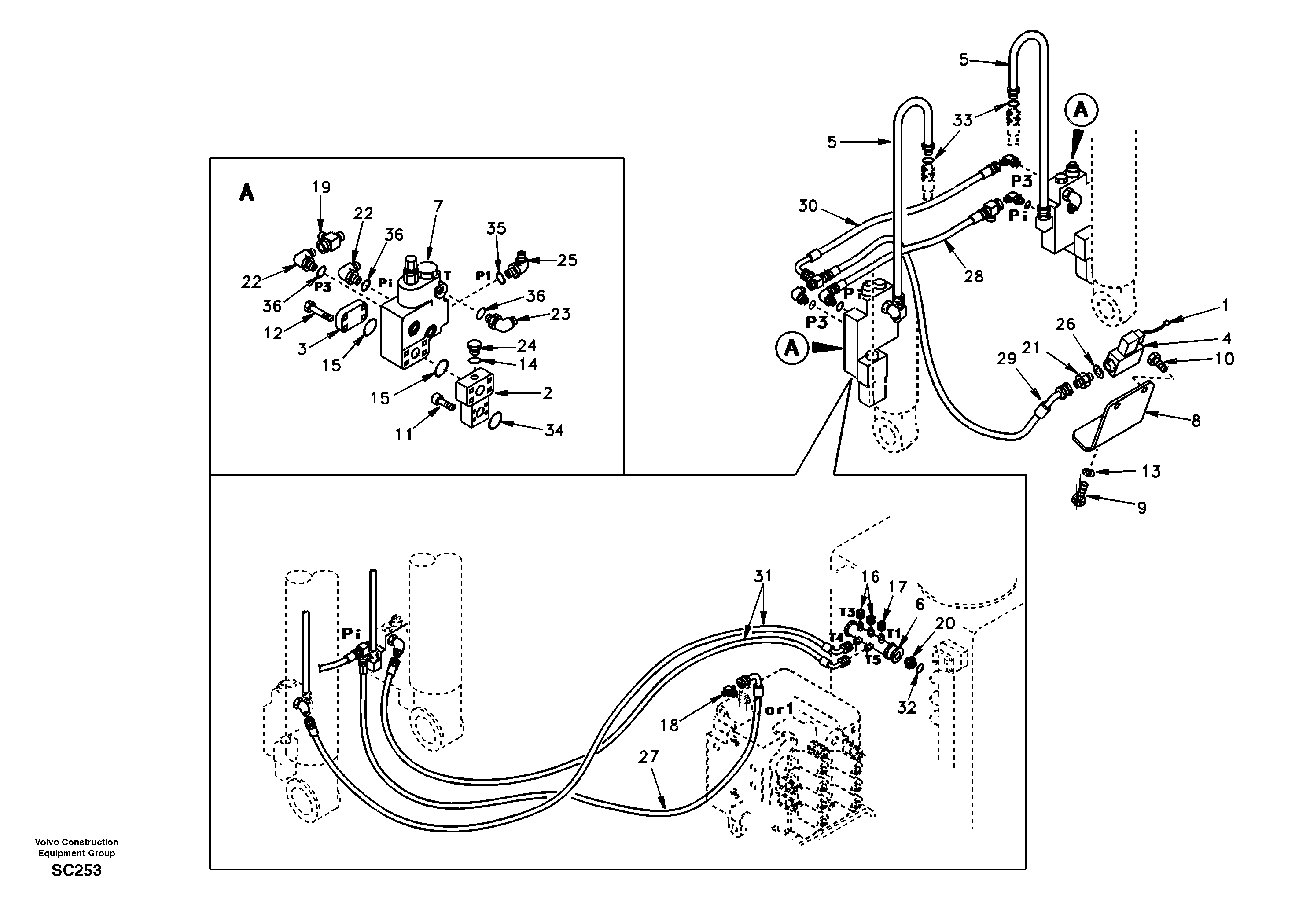 Working hydraulic, boom rupture — volvo parts diagram