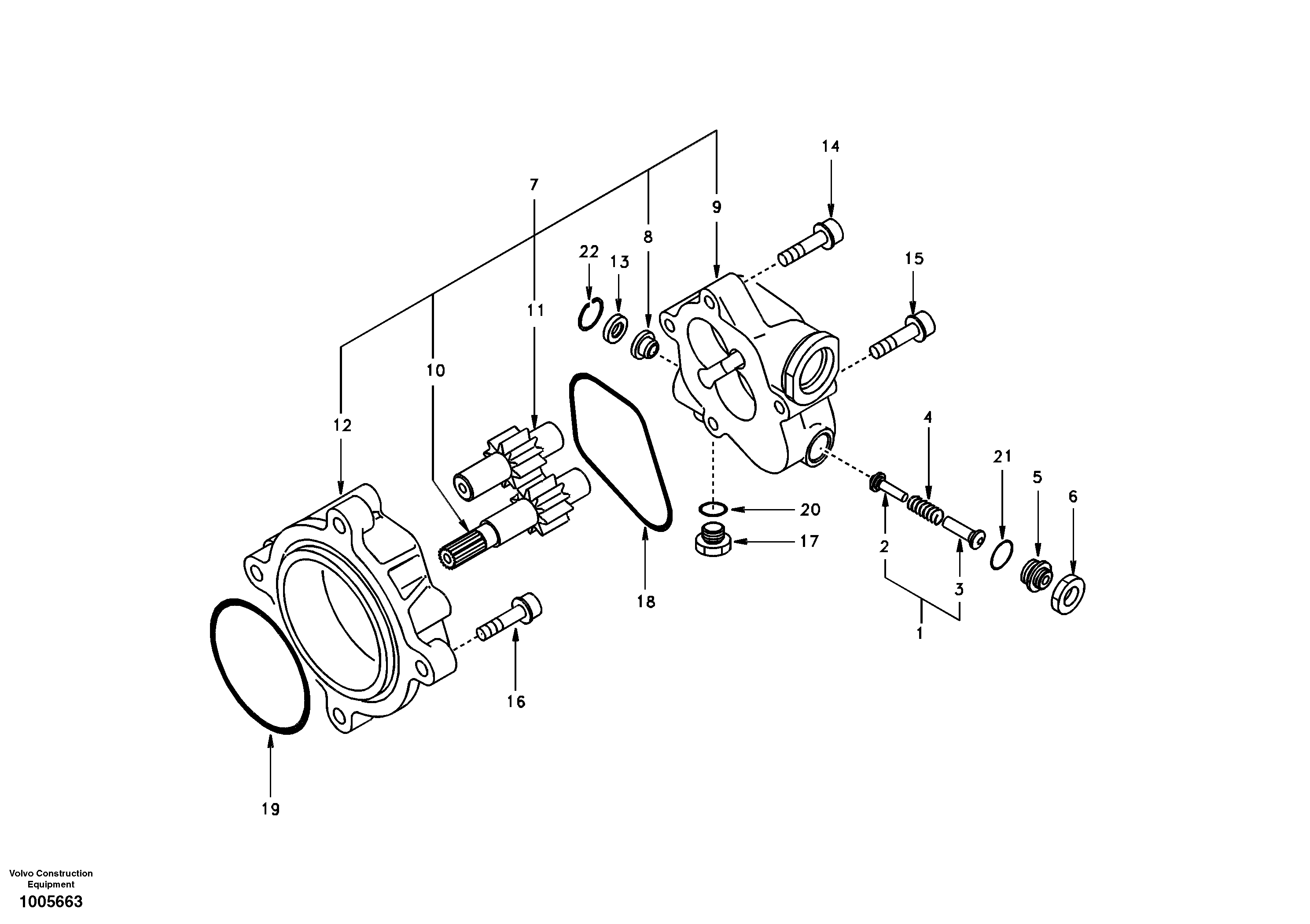 Hydraulic gear pump — volvo parts diagram