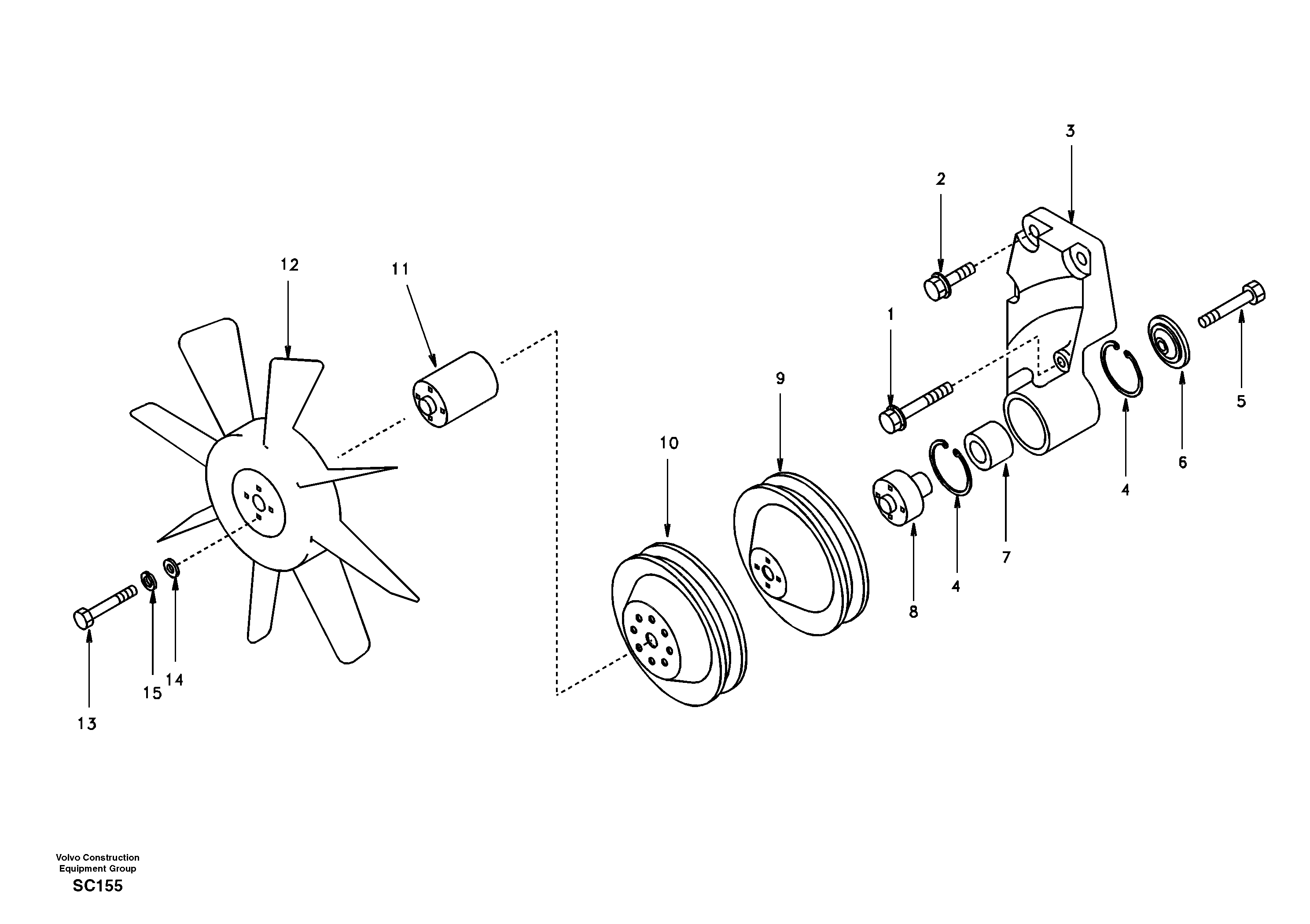 Fan drive — volvo parts diagram