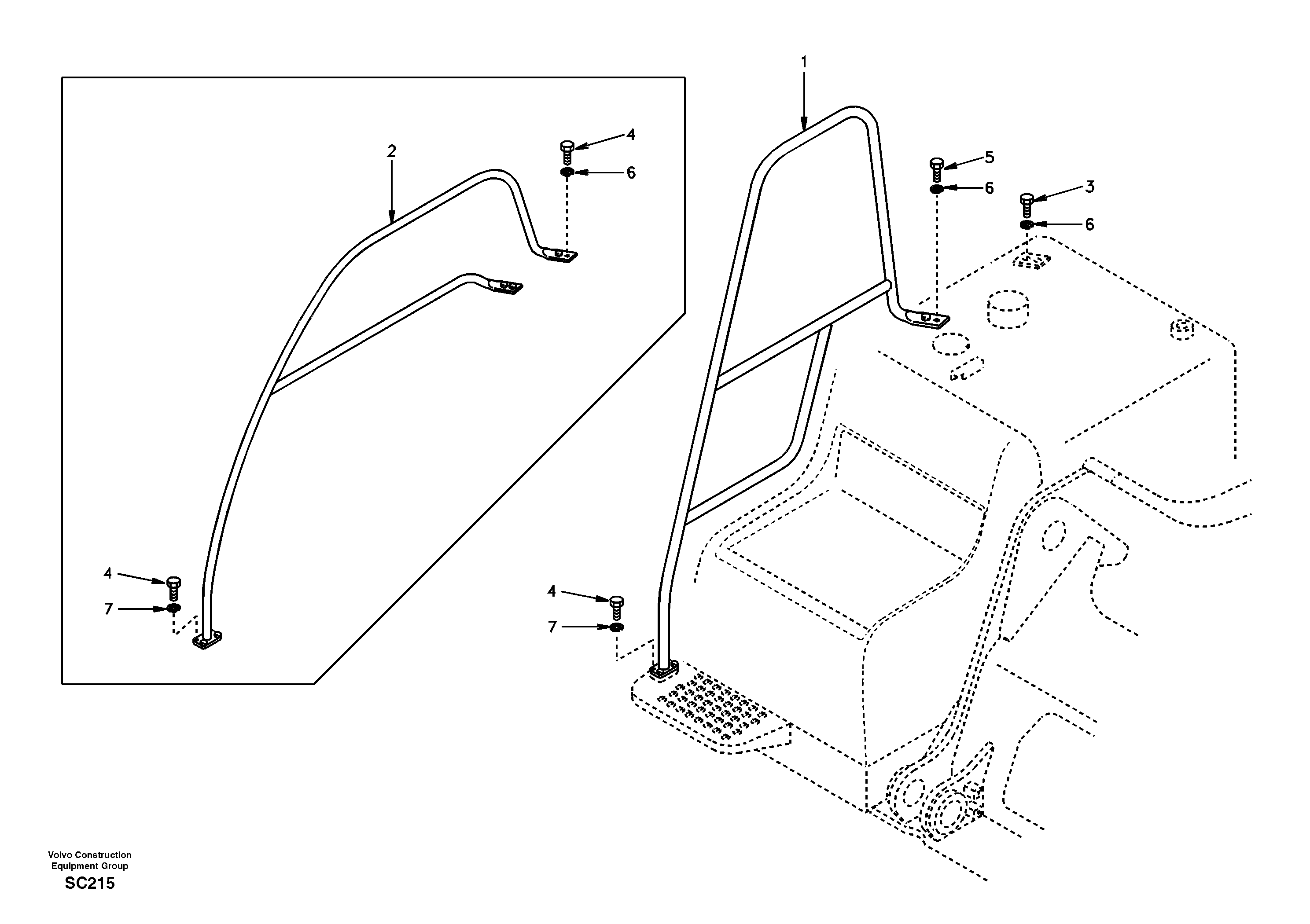 Handrail — volvo parts diagram