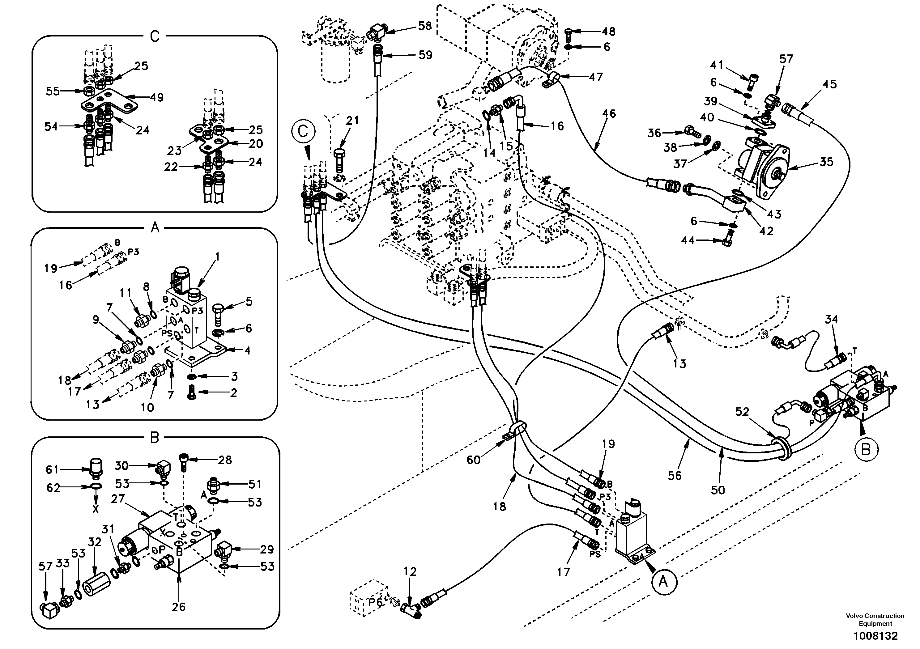 Quickfit and rotator hydraulic — volvo parts diagram