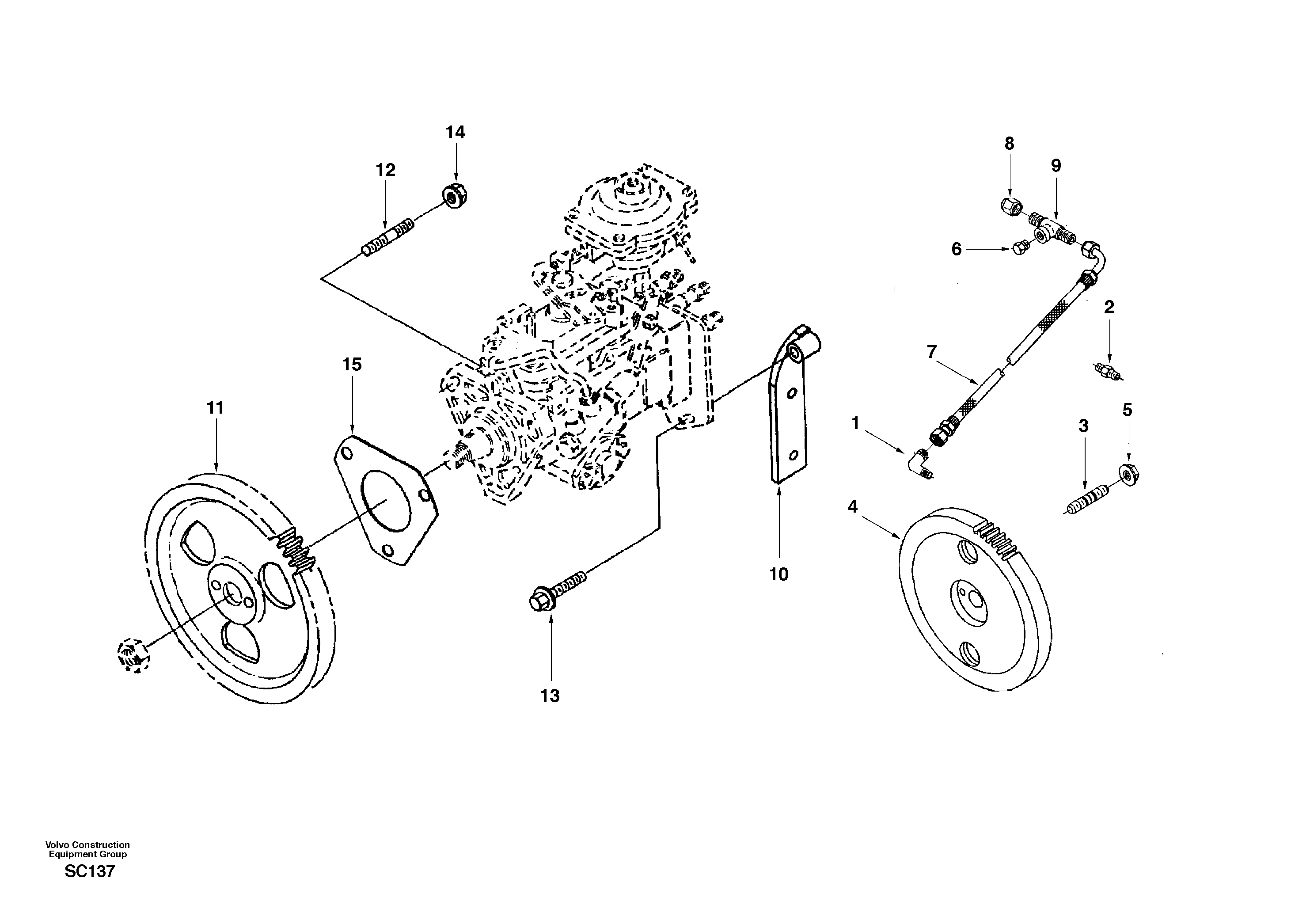 Drive for injection pump — volvo parts diagram