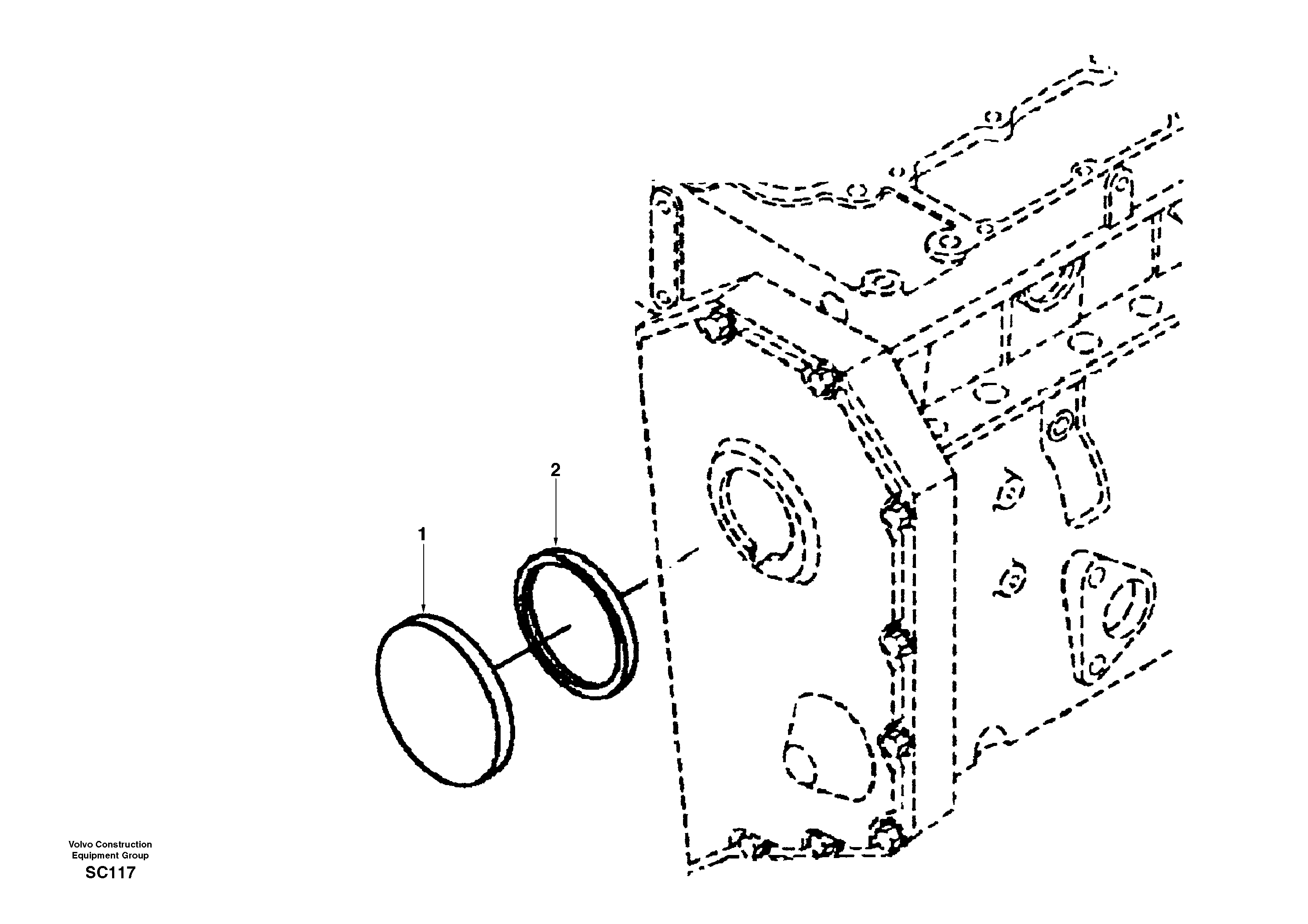 Tachometer drive cover — volvo parts diagram