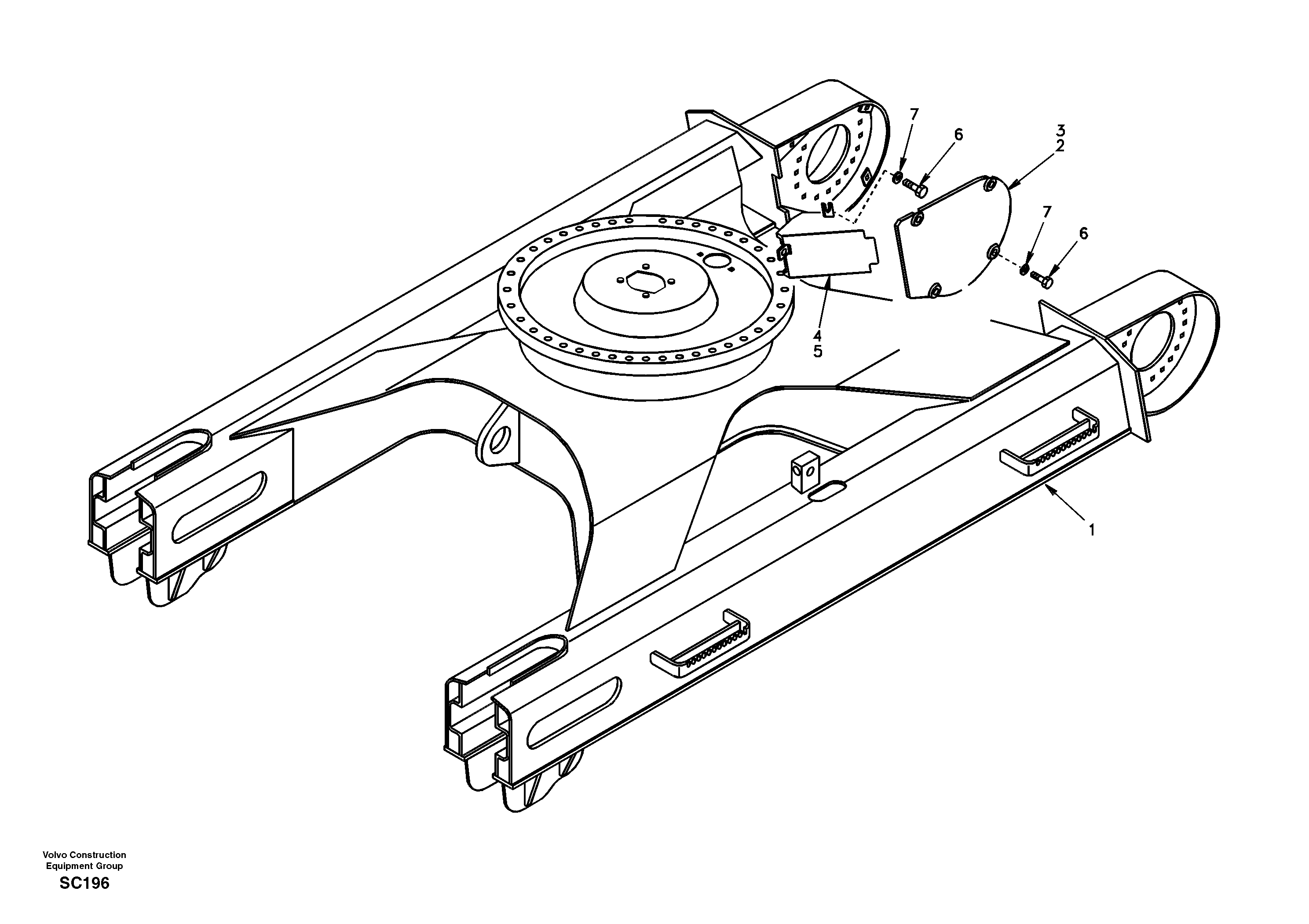 Undercarriage frame — volvo parts diagram