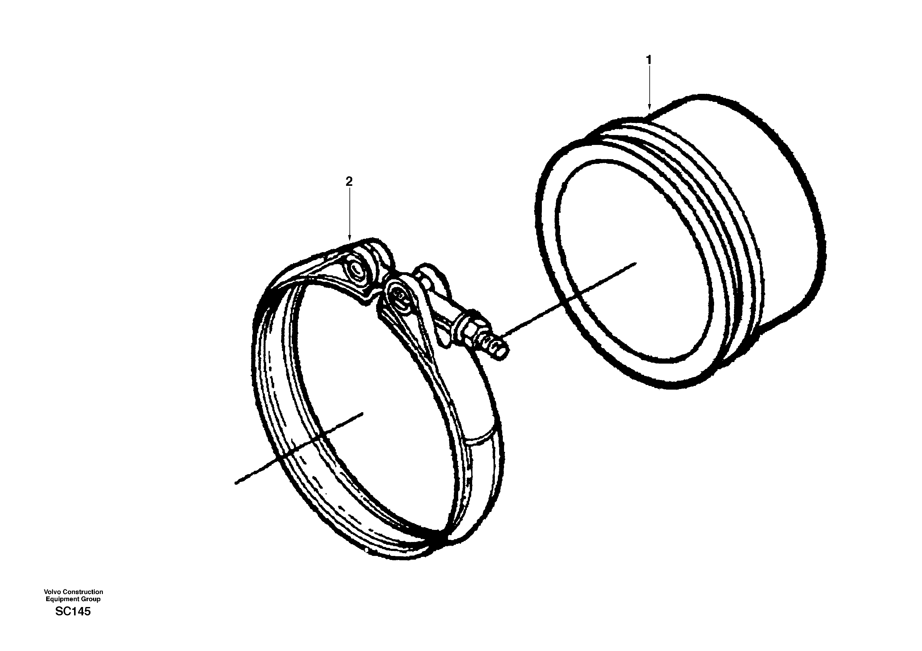 Exhaust connection — volvo parts diagram