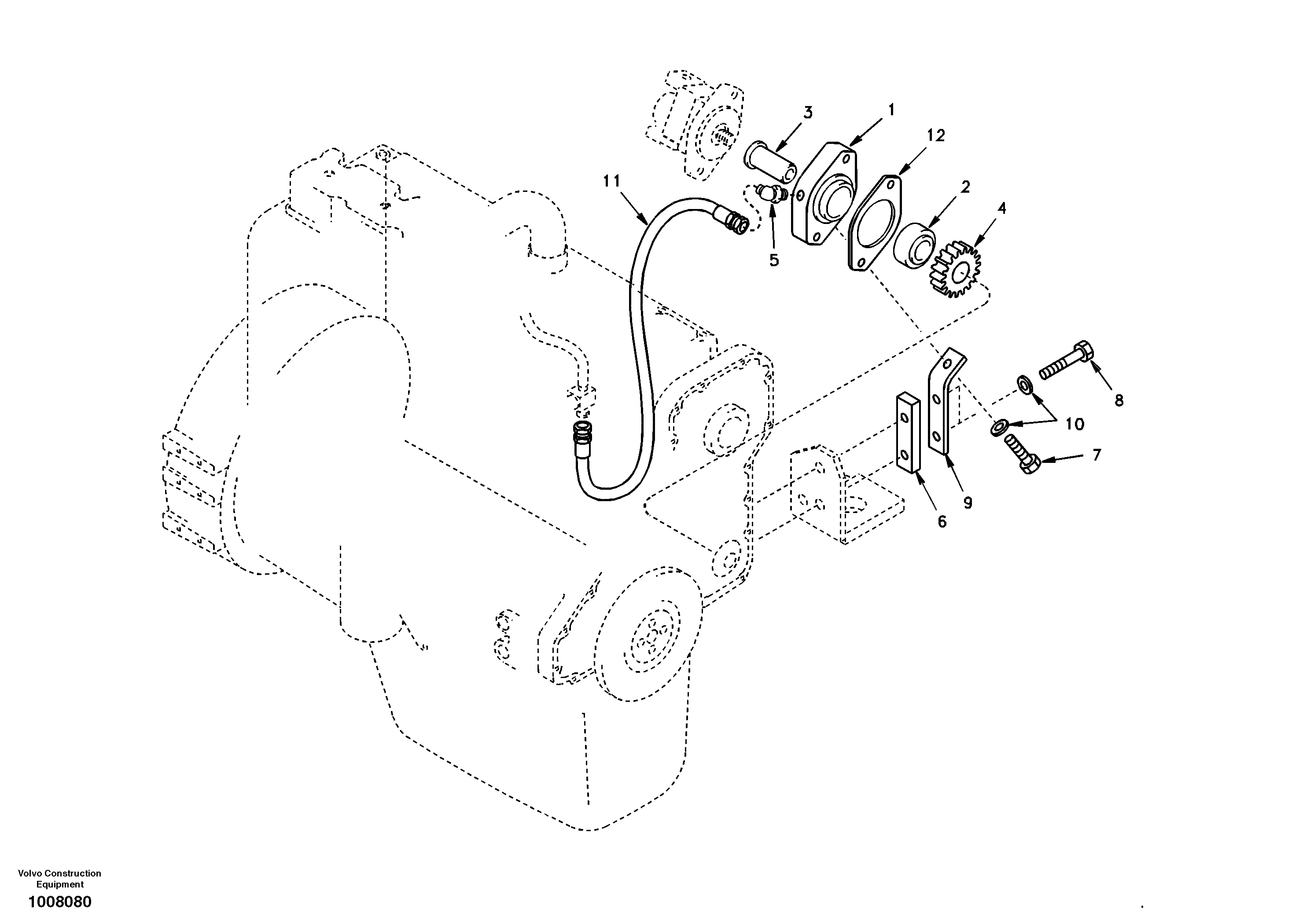 Pump drive power take-off — volvo parts diagram