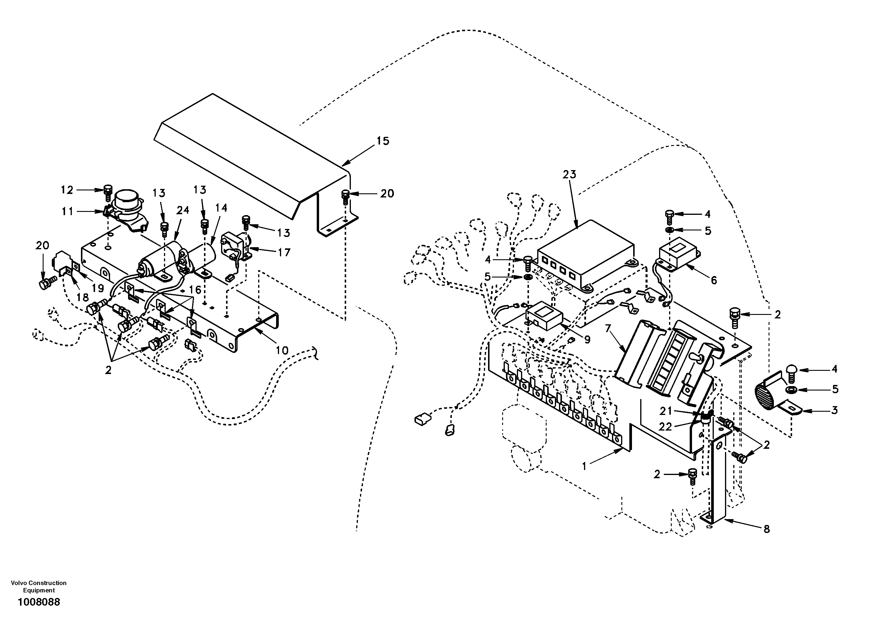 Electrical distribution box — volvo parts diagram