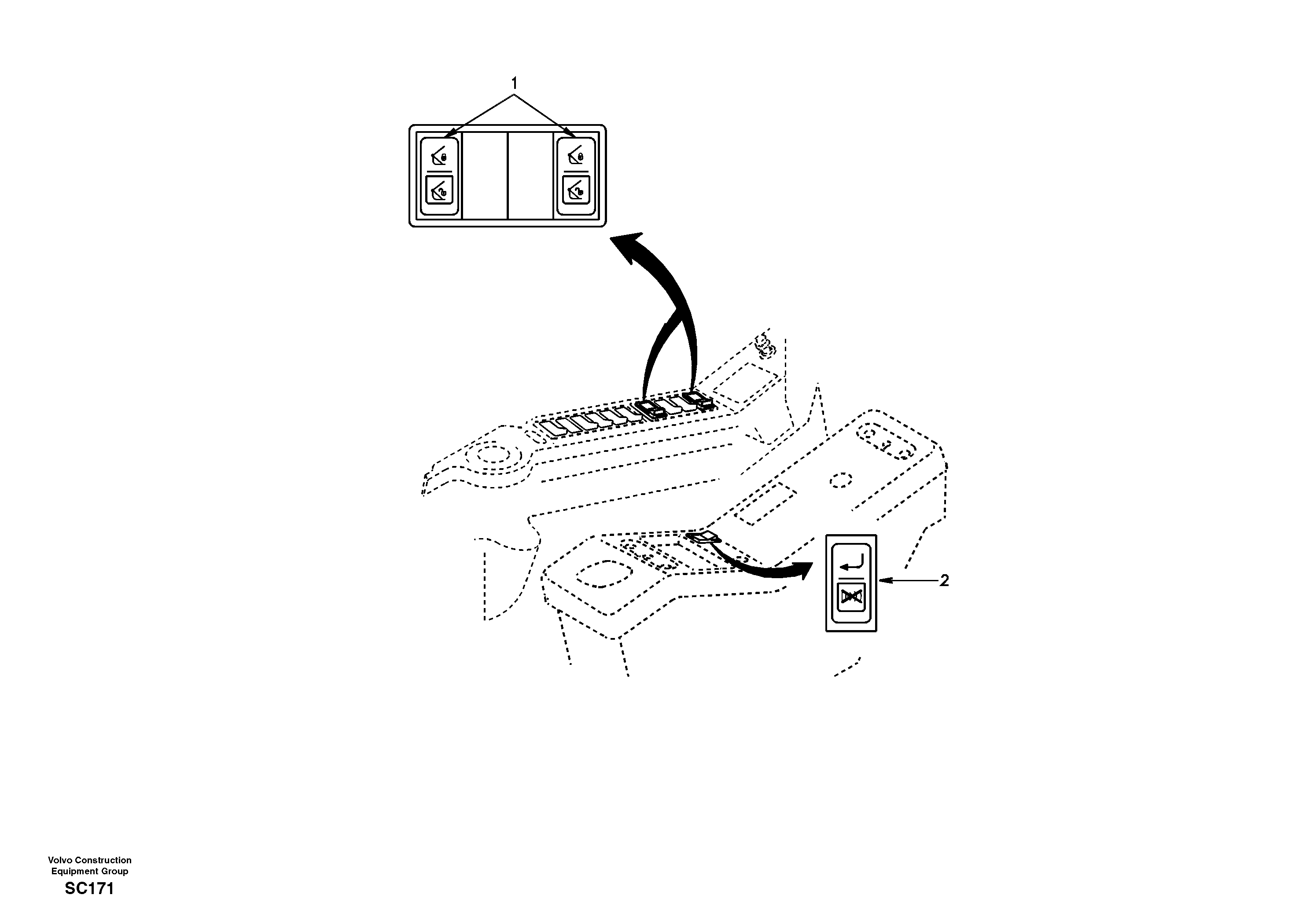 Switch, quickfit control — volvo parts diagram