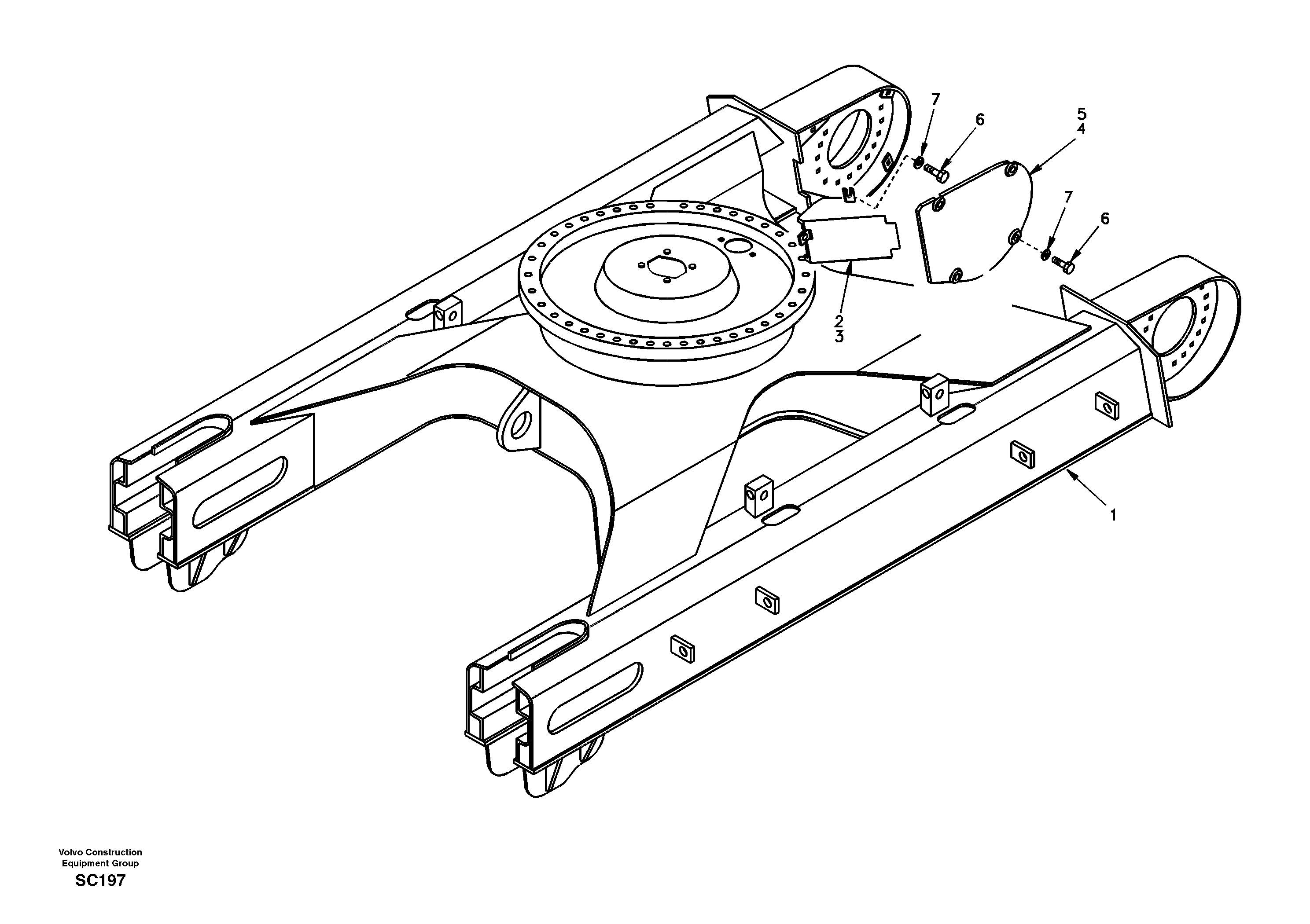 Undercarriage frame — volvo parts diagram