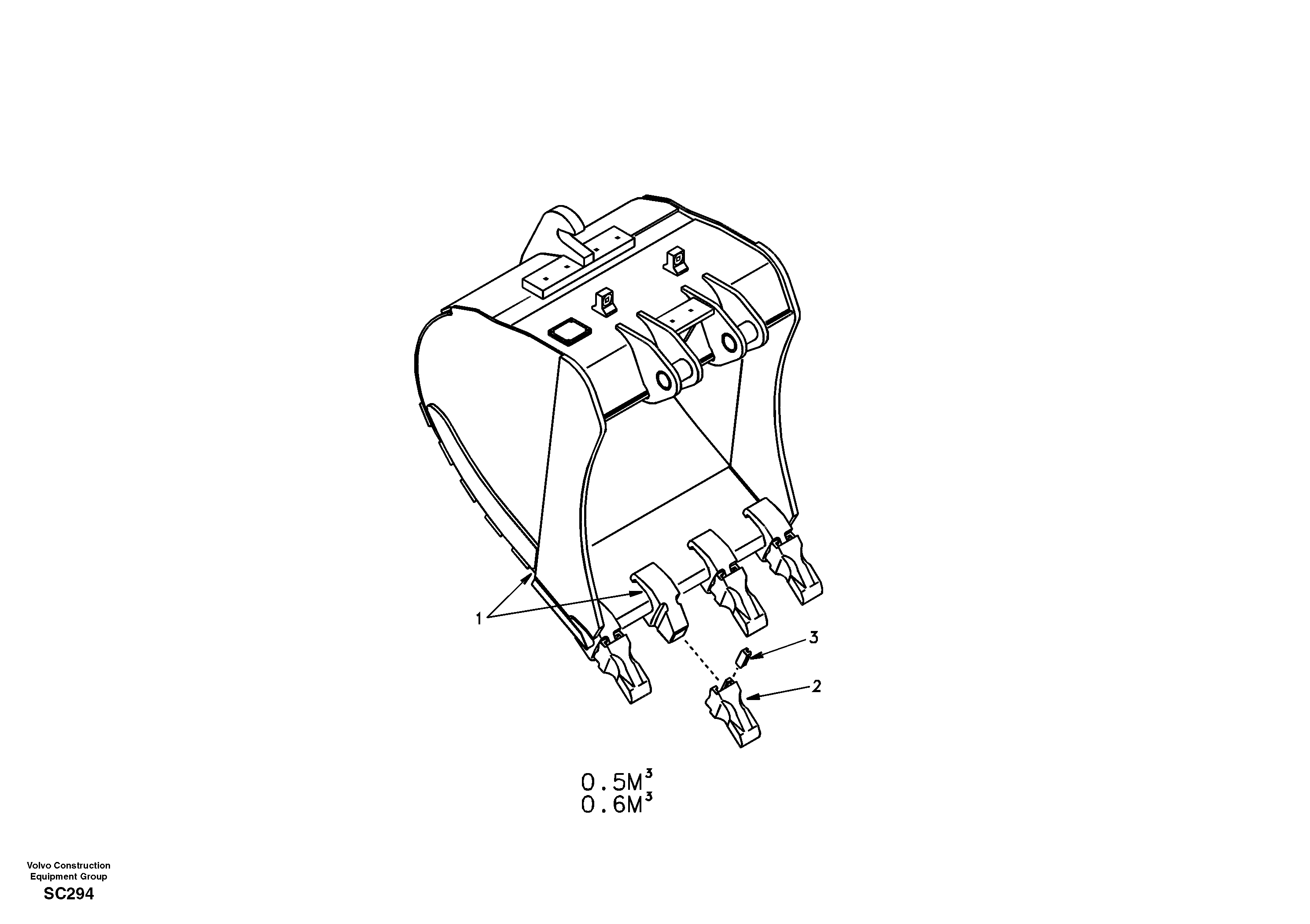 Buckets for Quickfit — volvo parts diagram