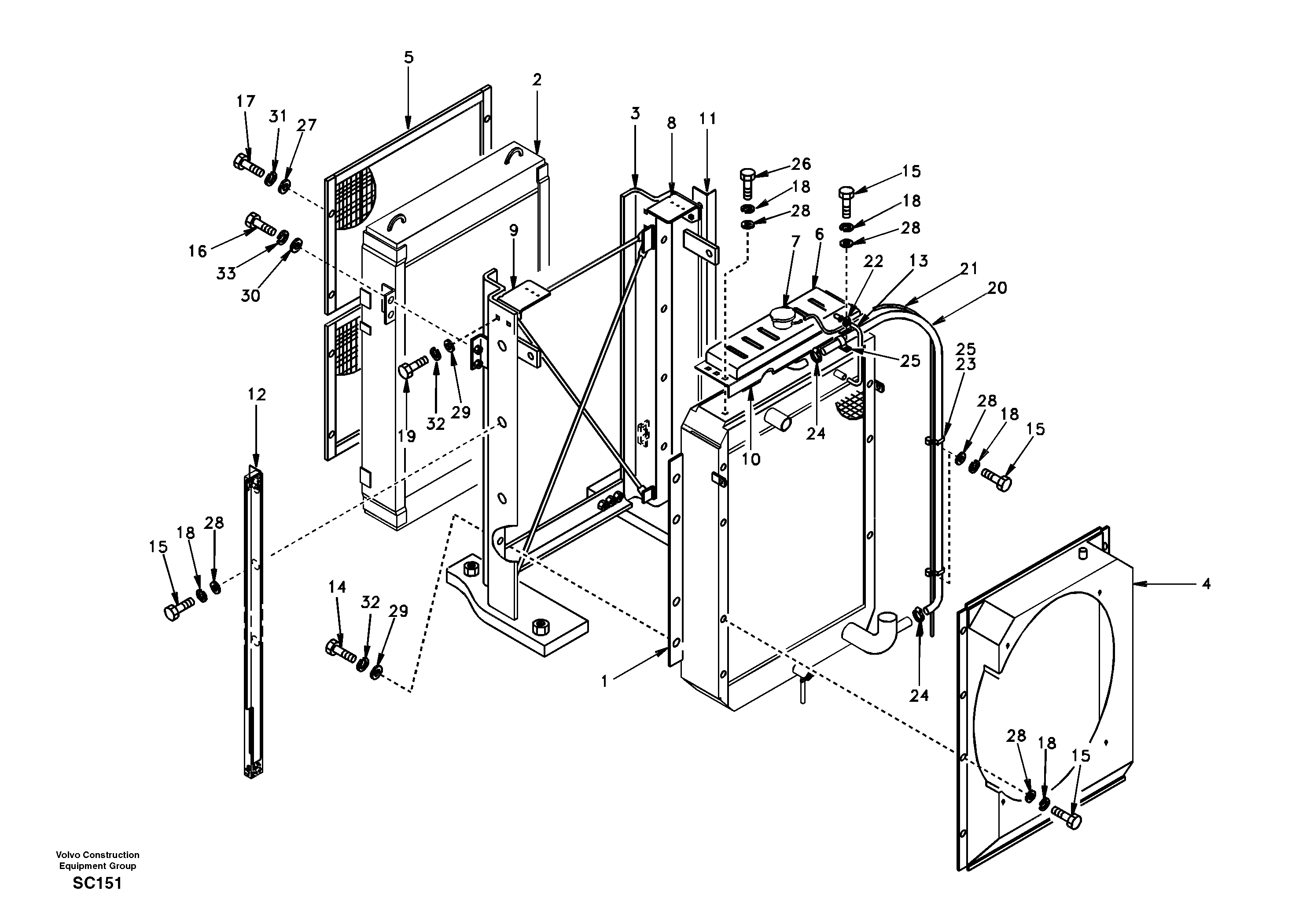 Radiator — volvo parts diagram