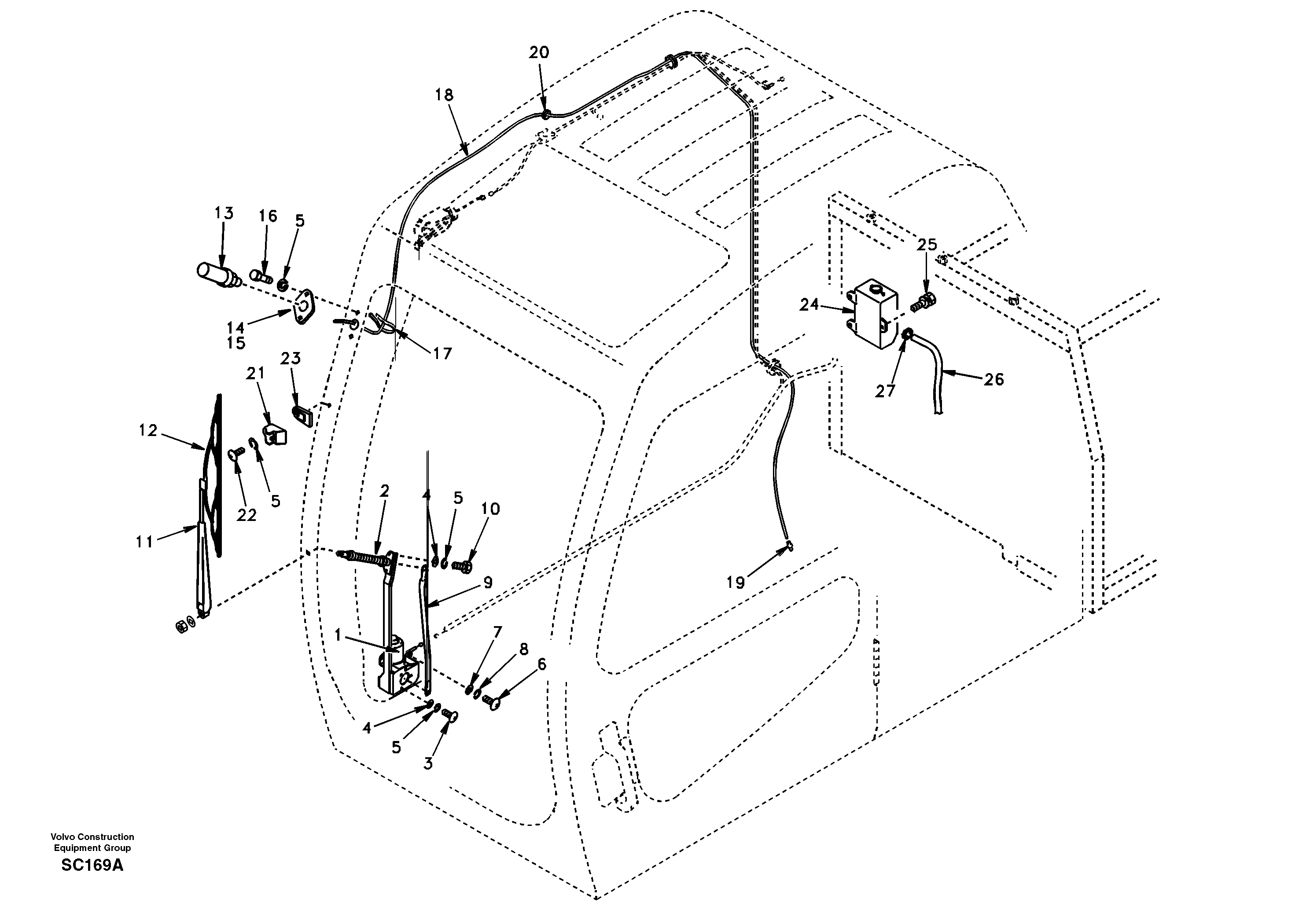 Windshield wiper — volvo parts diagram