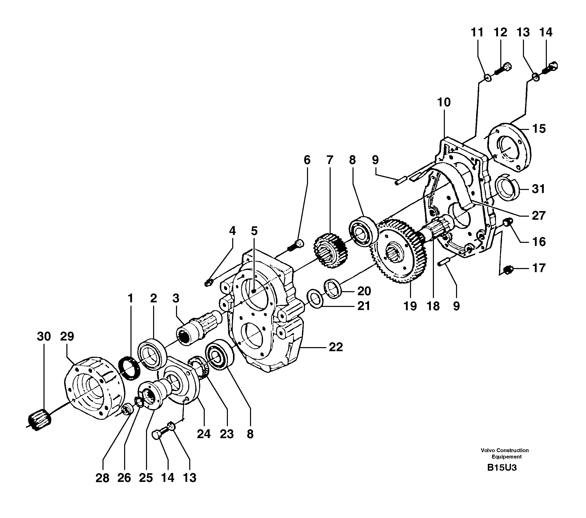 Rear axle ( 1660 ) : transfer case — volvo parts diagram