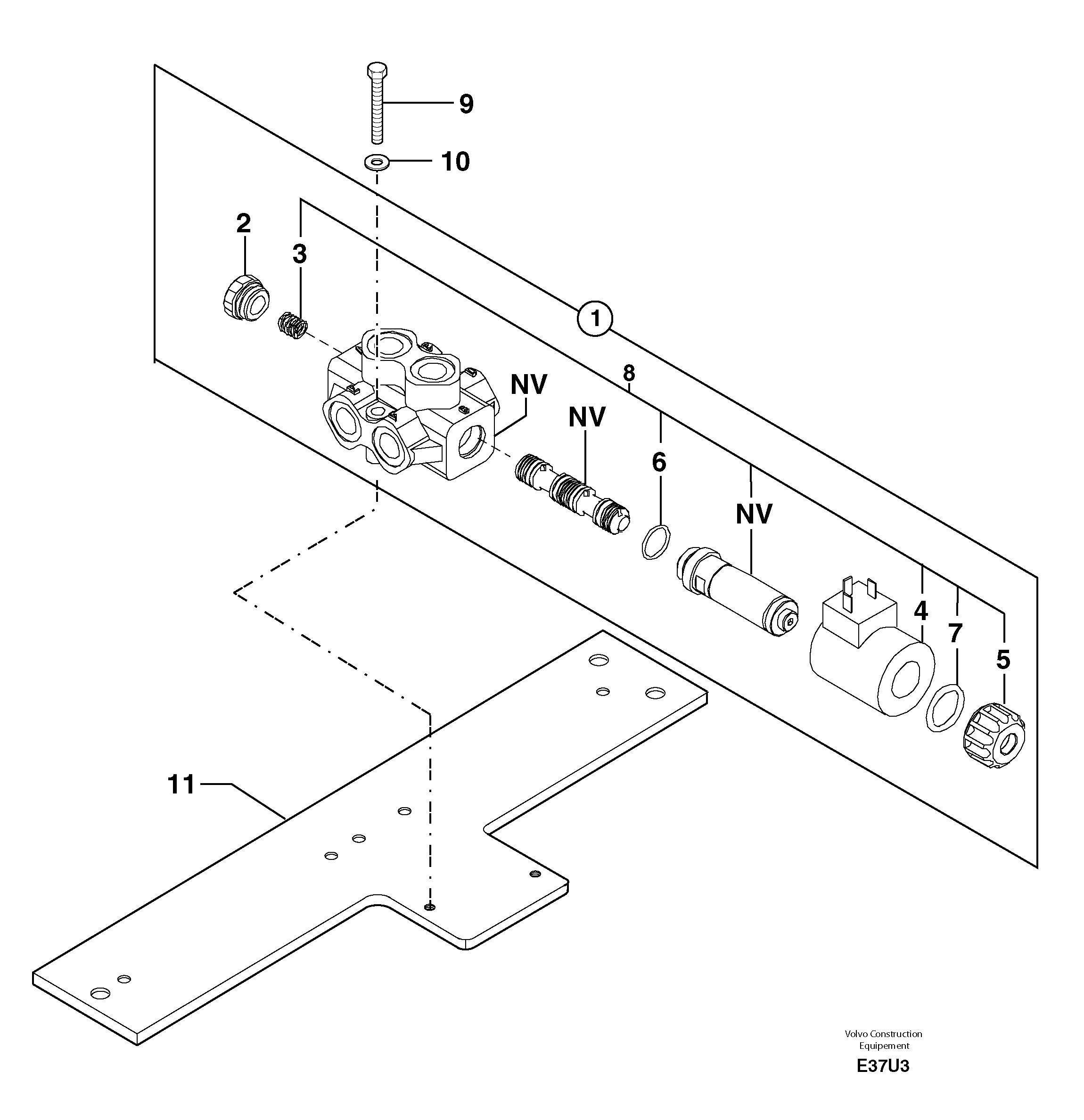 Selector / for brake — volvo parts diagram