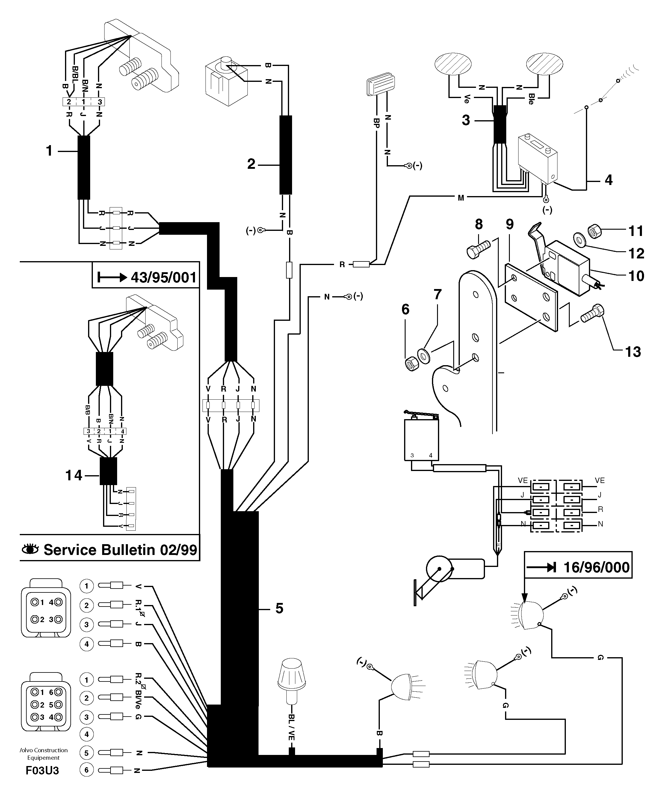 Electrical system / cab — volvo parts diagram