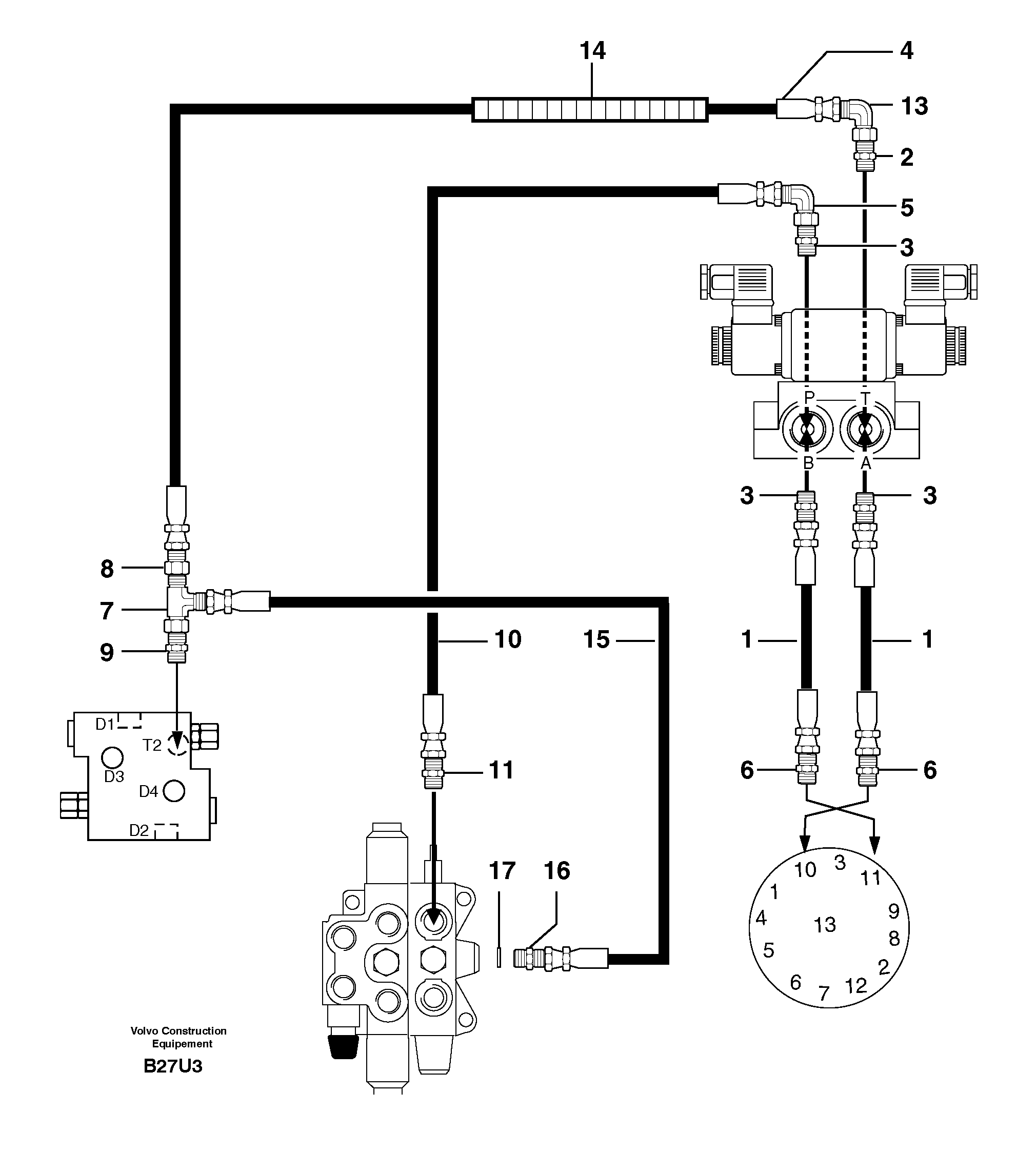Hydr. circuit. ( stabiliser ) — volvo parts diagram
