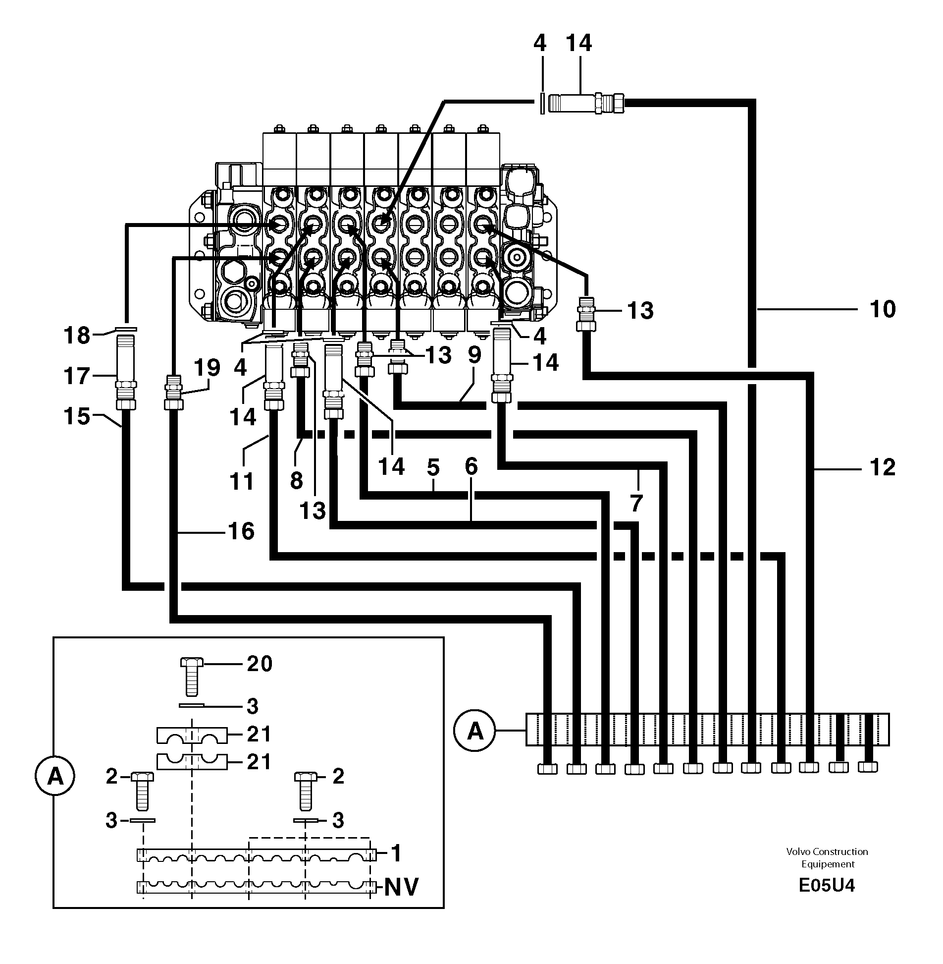 Hydr. circuit ( attachment ) — volvo parts diagram