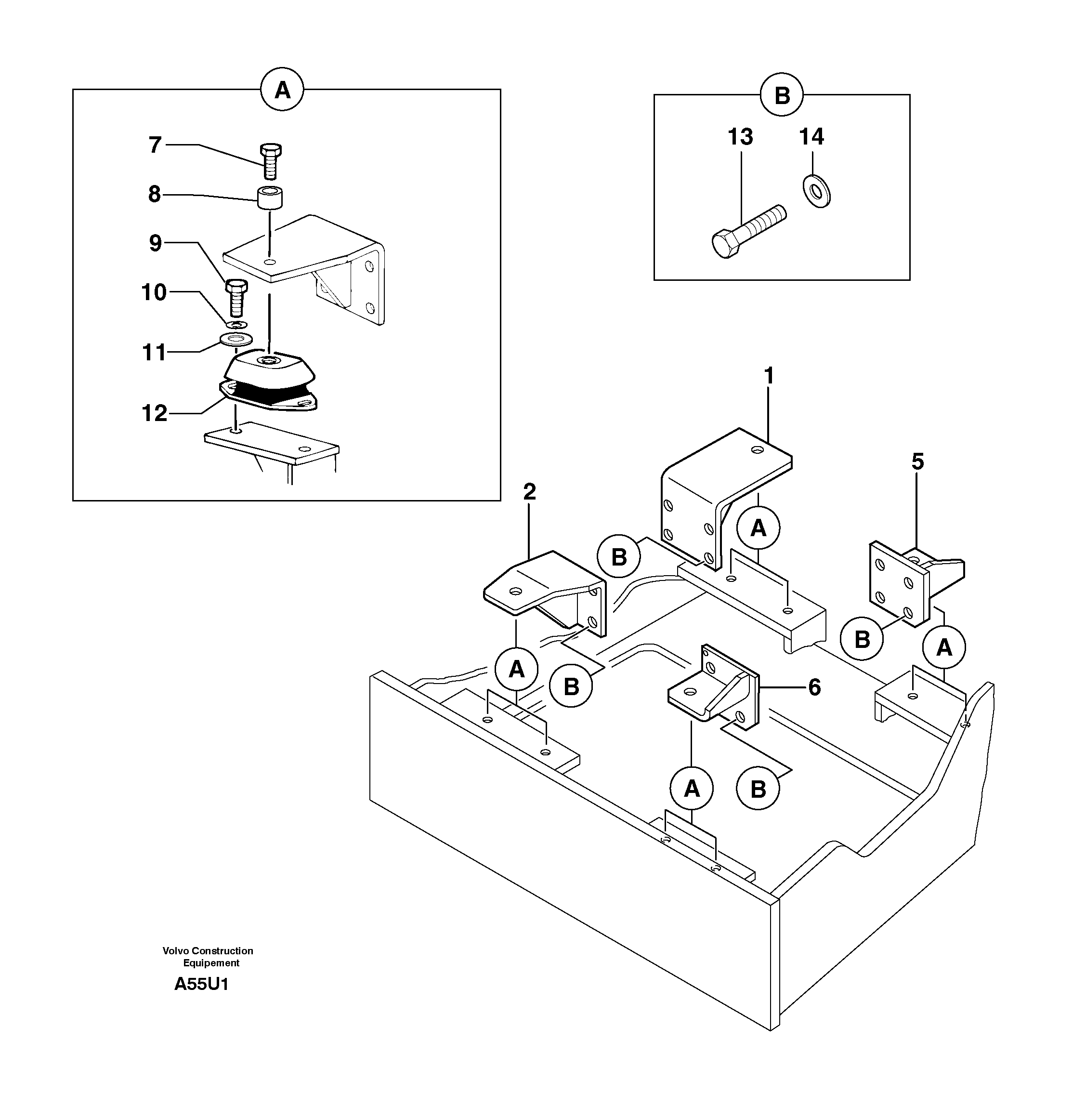 Engine mounts — volvo parts diagram