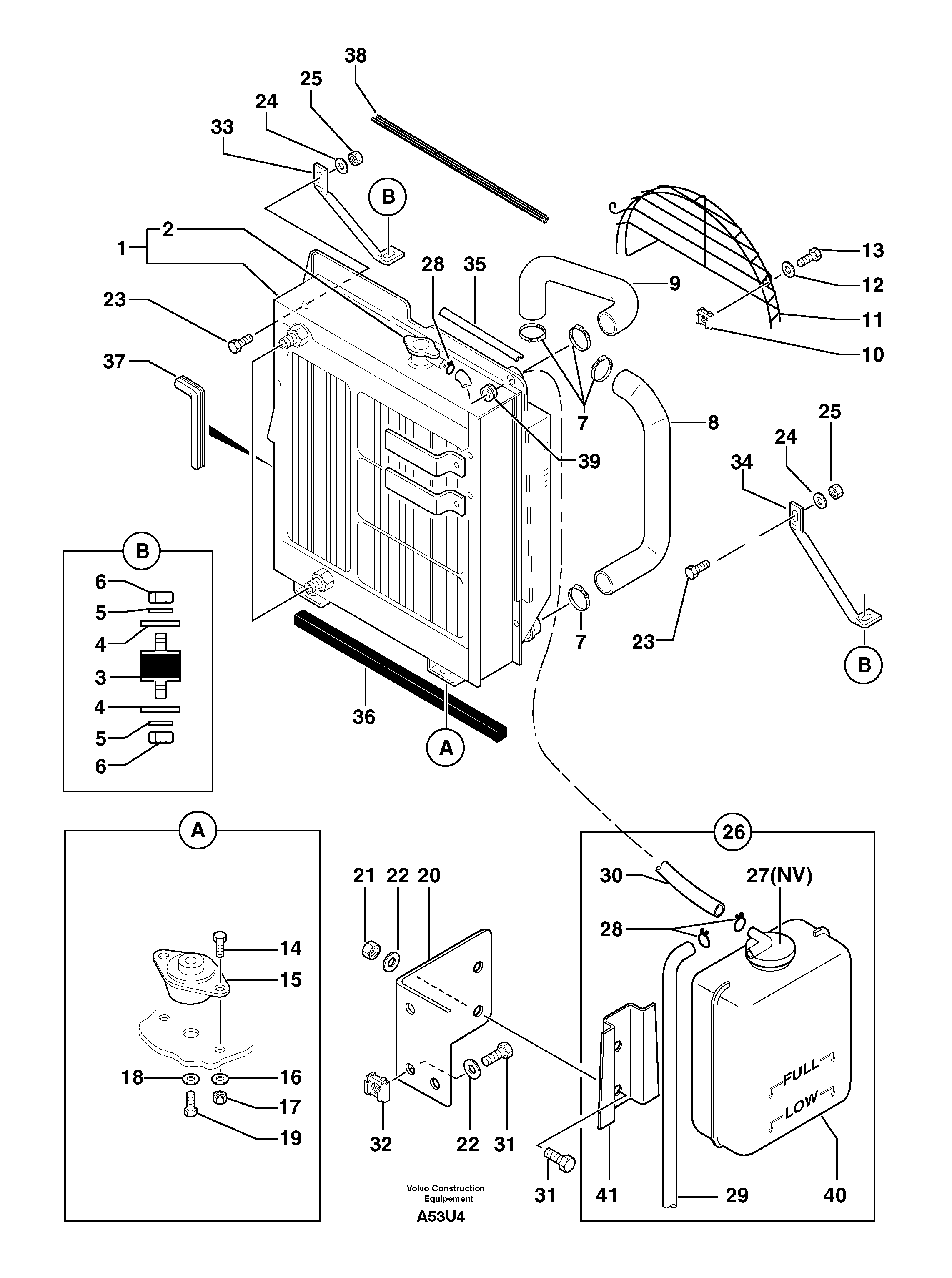 Radiator ( water ) / oil cooler — volvo parts diagram