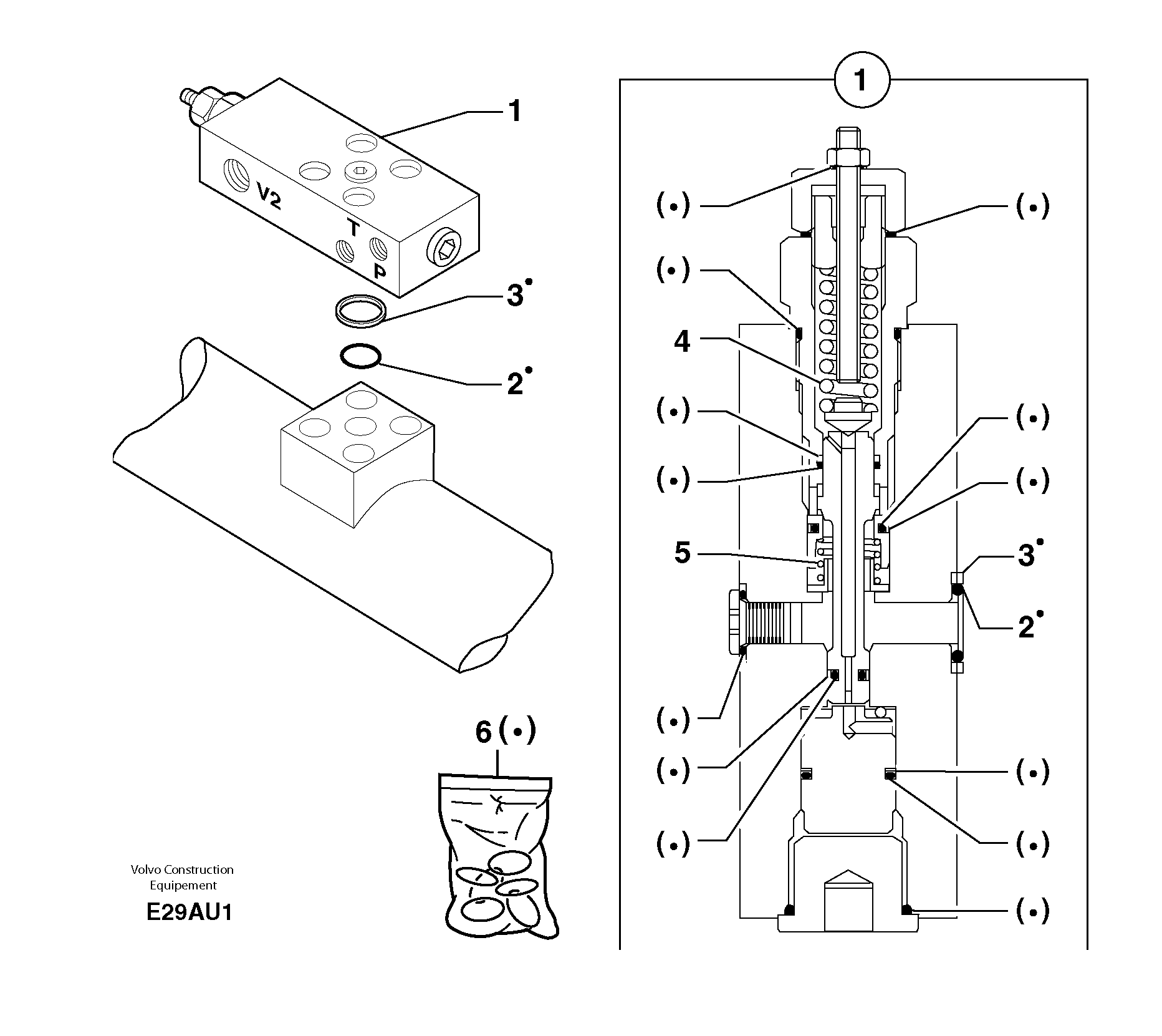 Safety valve ( dipper arm cylinder ) — volvo parts diagram