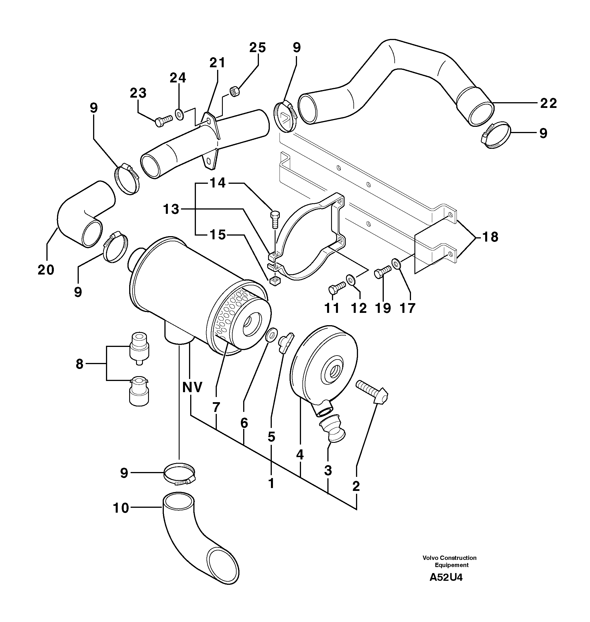 Air filter — volvo parts diagram