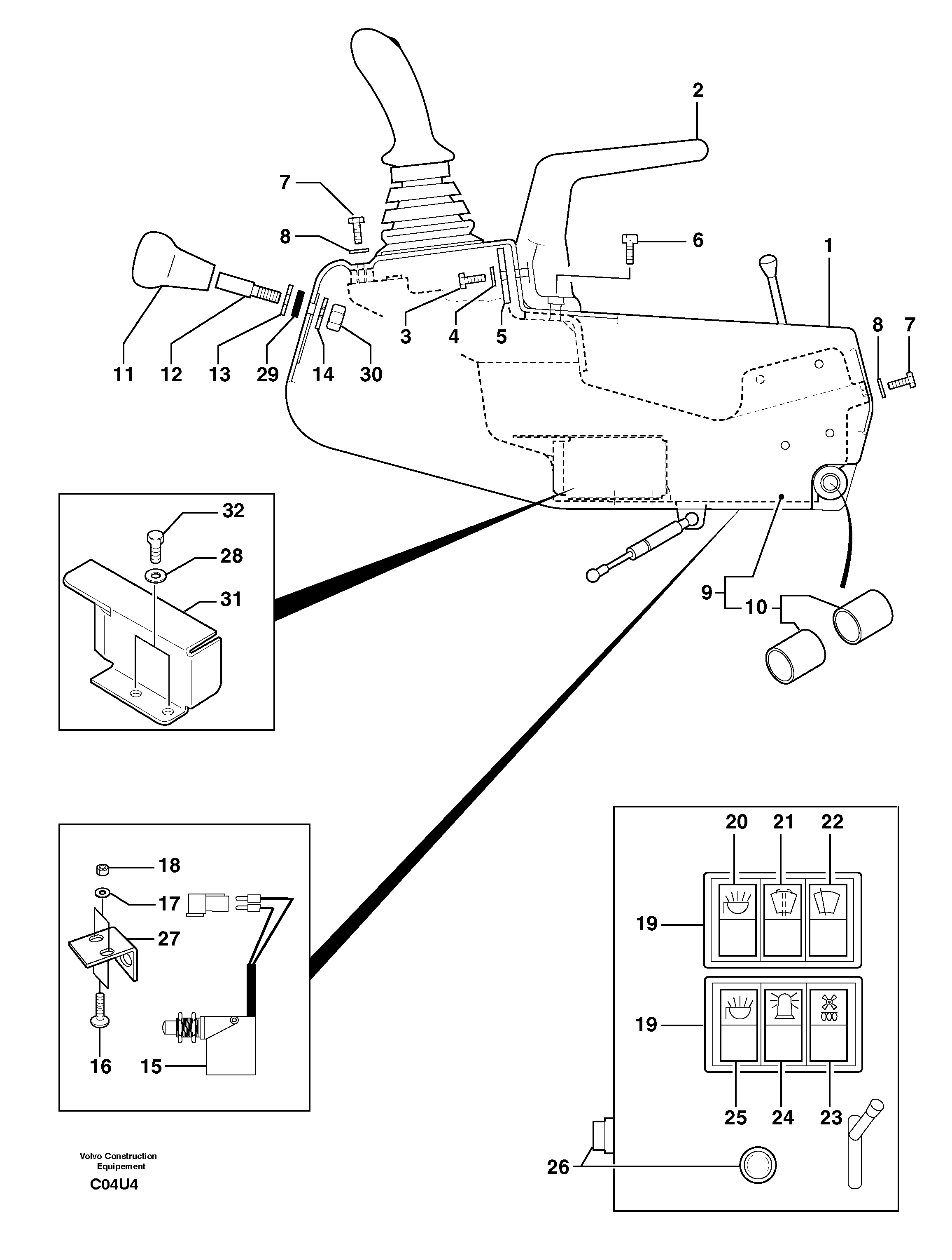 Operator's station : instrument panel ( left ) — volvo parts diagram