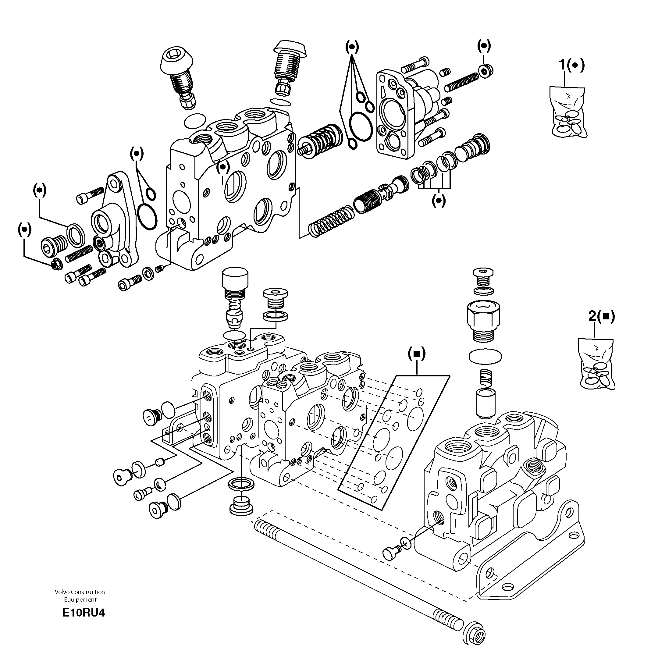 Control valve : seal (kit) for complete element — volvo parts diagram