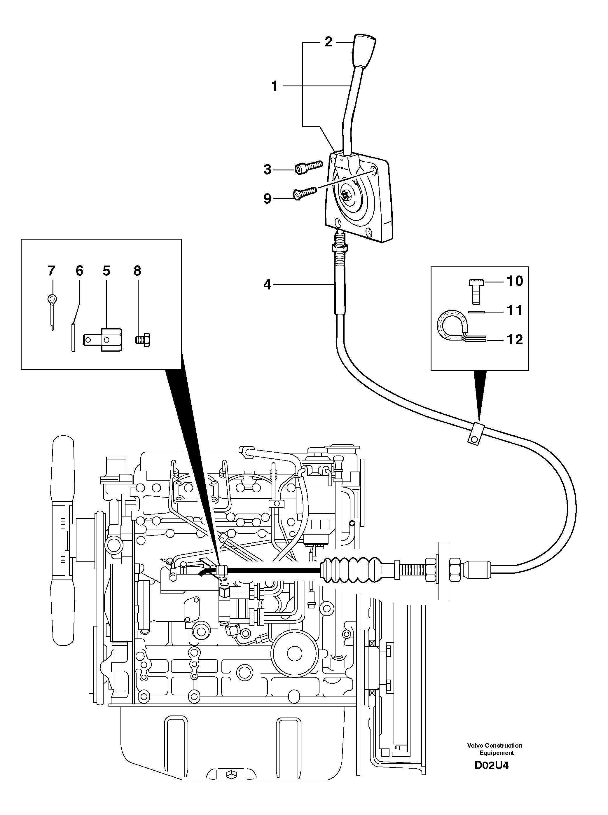 Engine acceleration control — volvo parts diagram