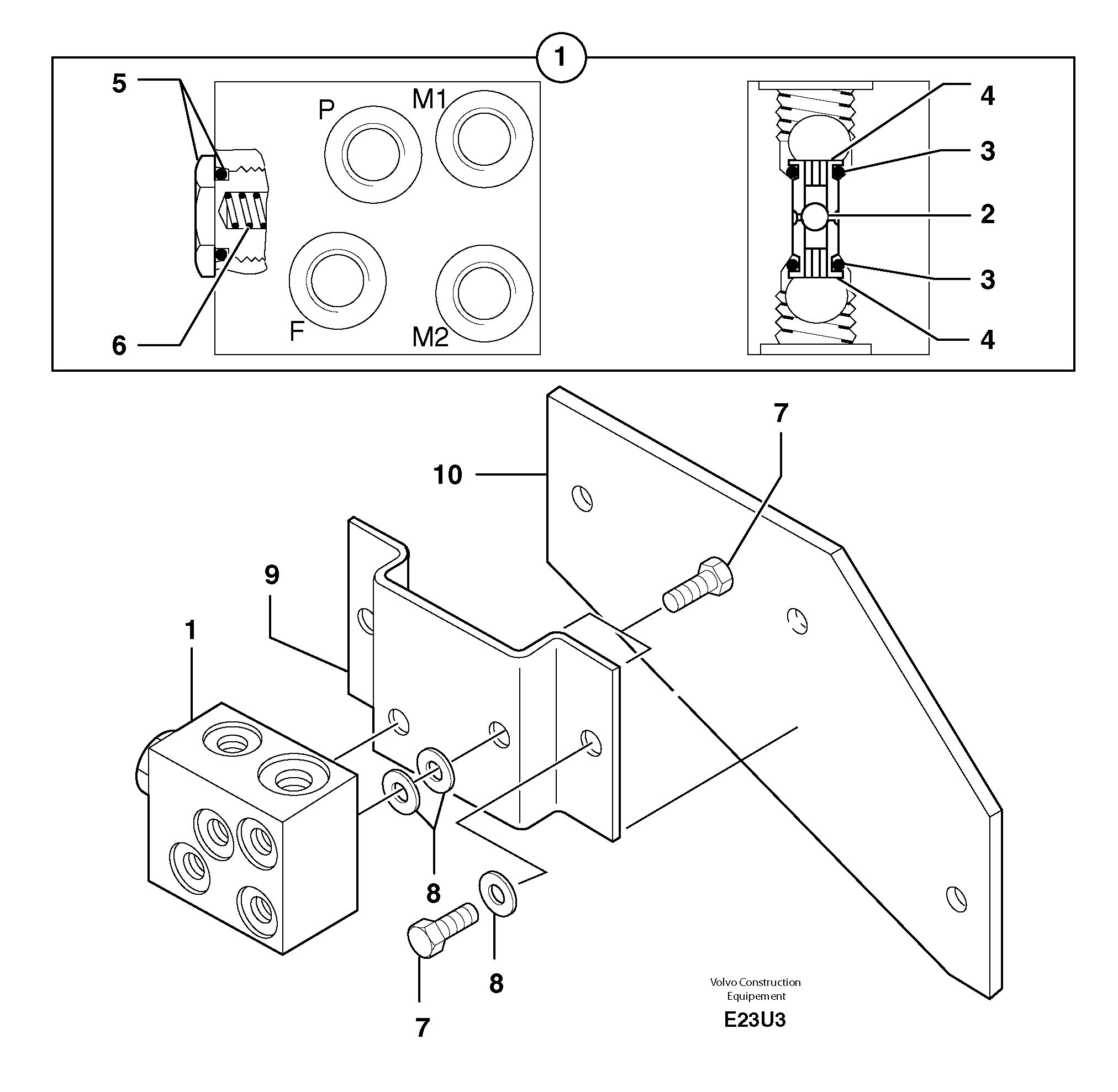 Hydraulic block — volvo parts diagram