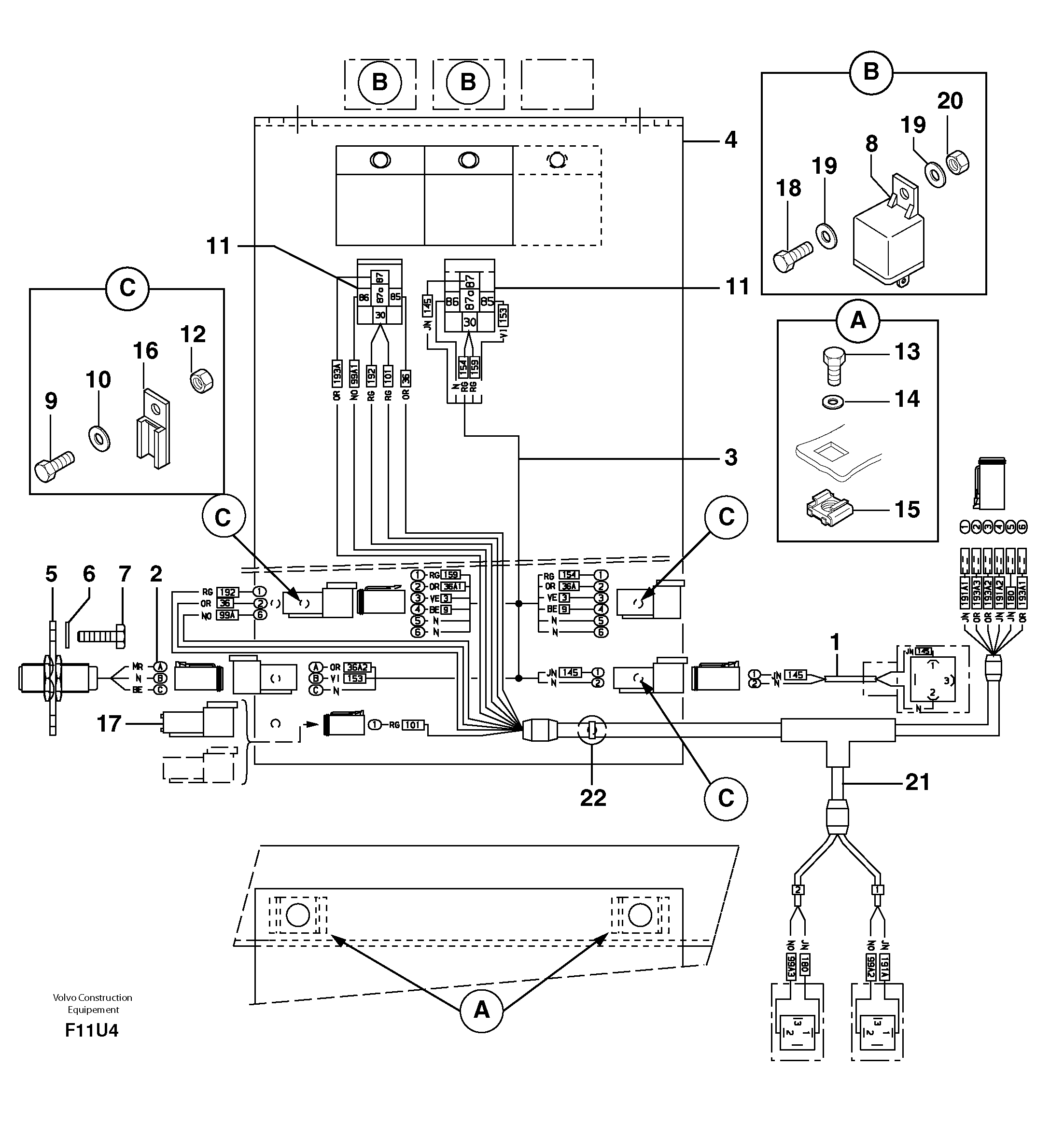 Electrical system / steering reversing — volvo parts diagram