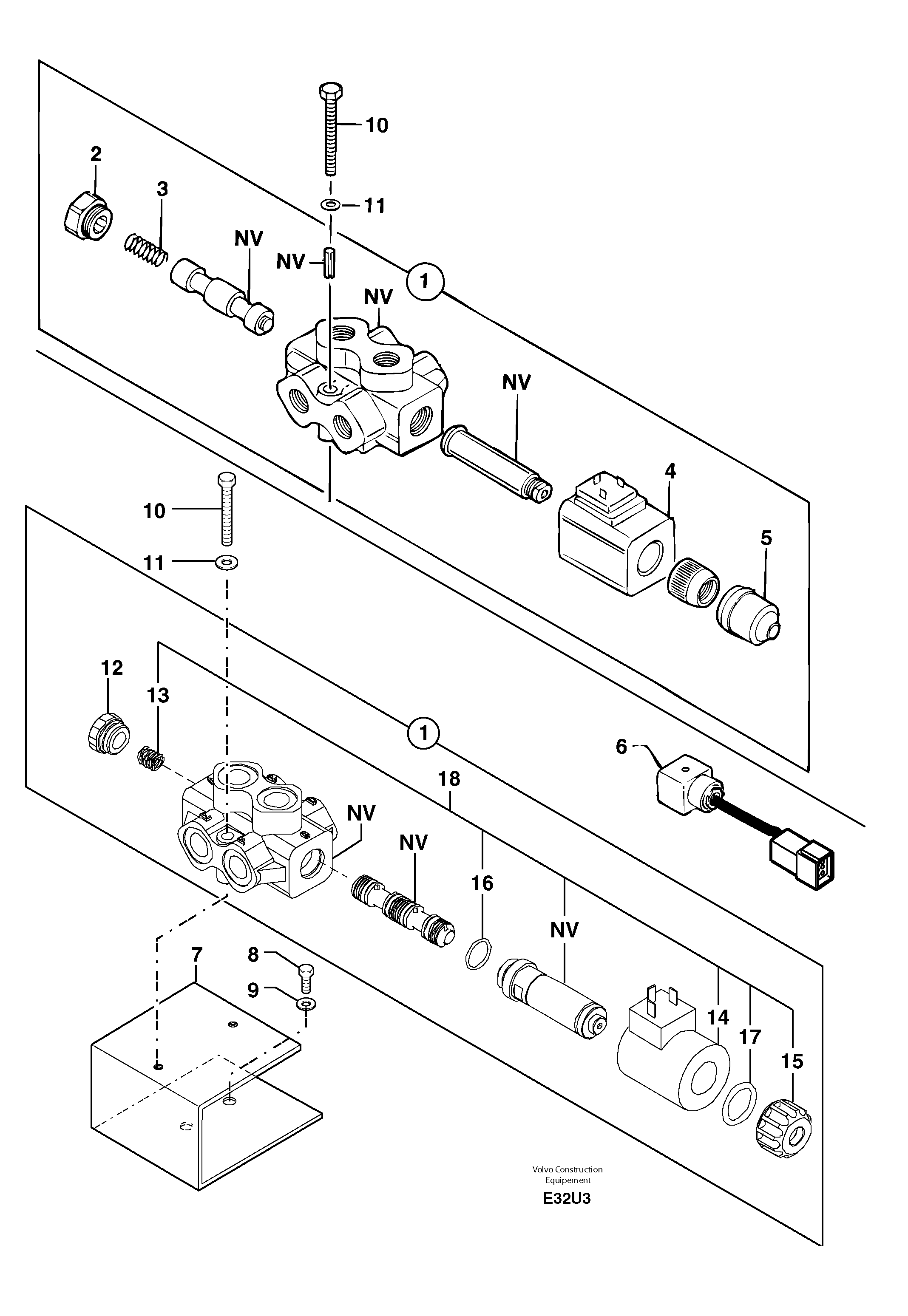 Selector / steering reversing — volvo parts diagram