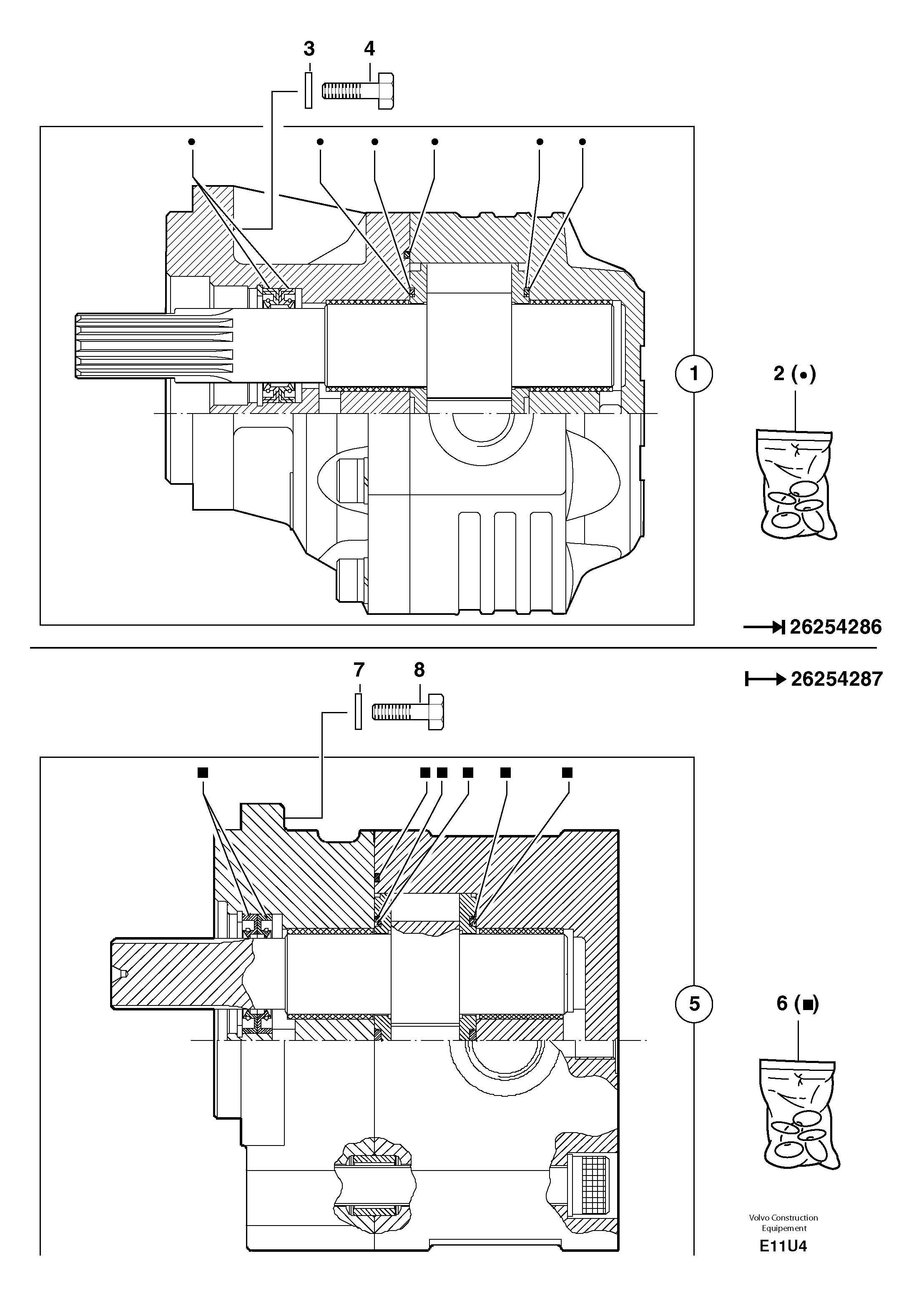 Hydraulic pump — volvo parts diagram